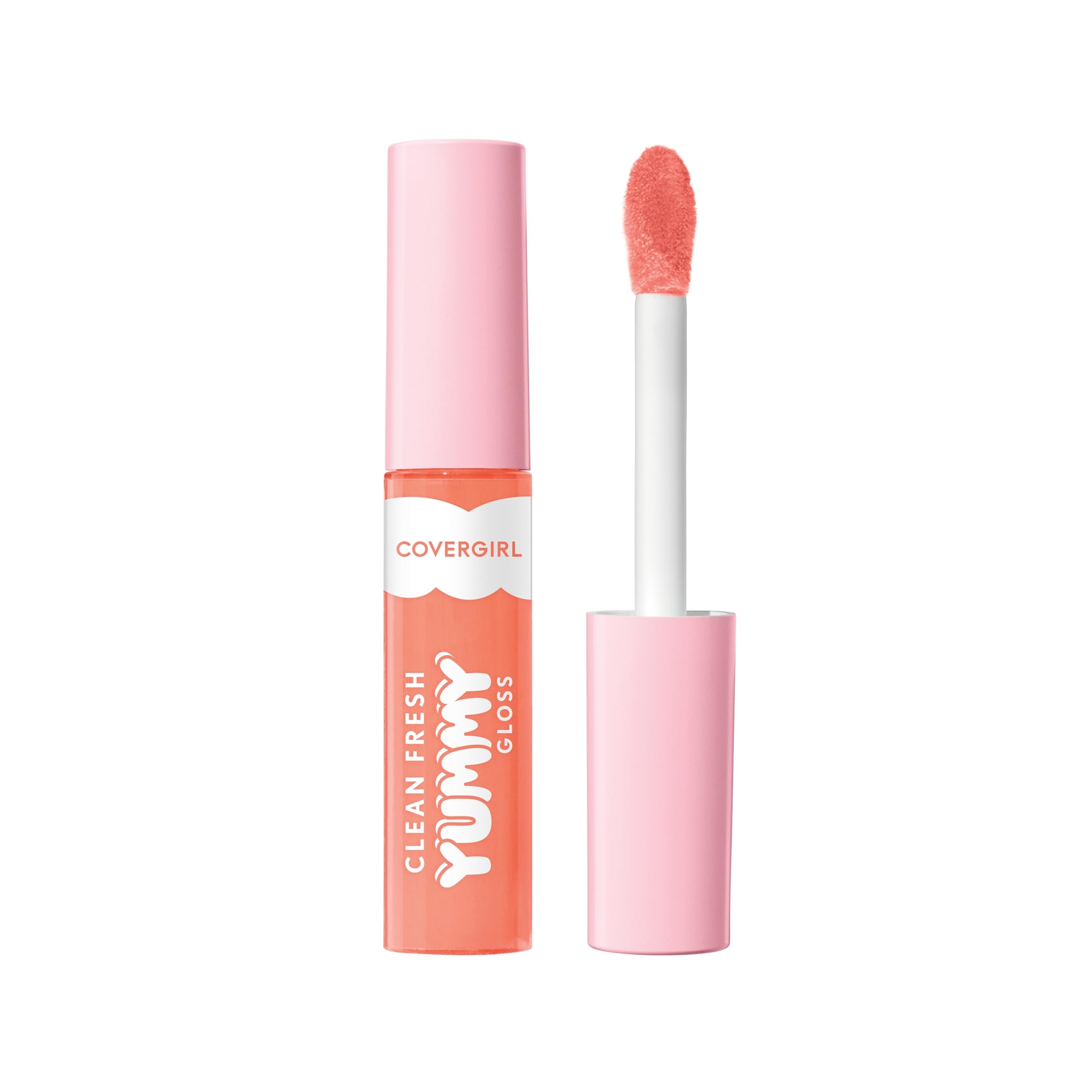COVERGIRL Clean Fresh Yummy Lip Gloss, Sheer, Vegan Formula, 0. 33 fl oz — 250 Peach Out!