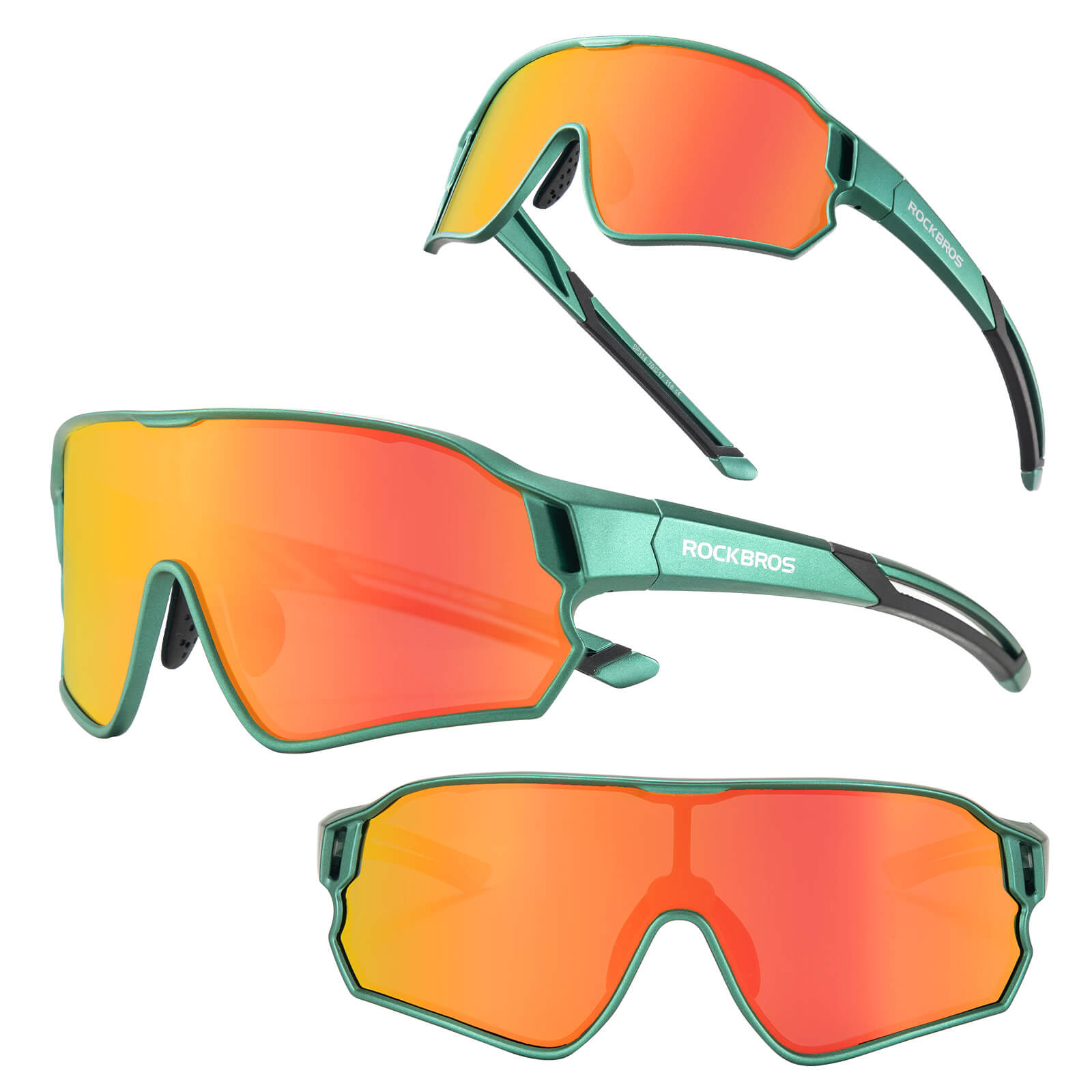 ROCKBROS Kids Cycling Sunglasses UV400, Polarized TR90 Bike Glasses, Shatterproof for Boys Girls Youth Outdoor Sports detail image 1