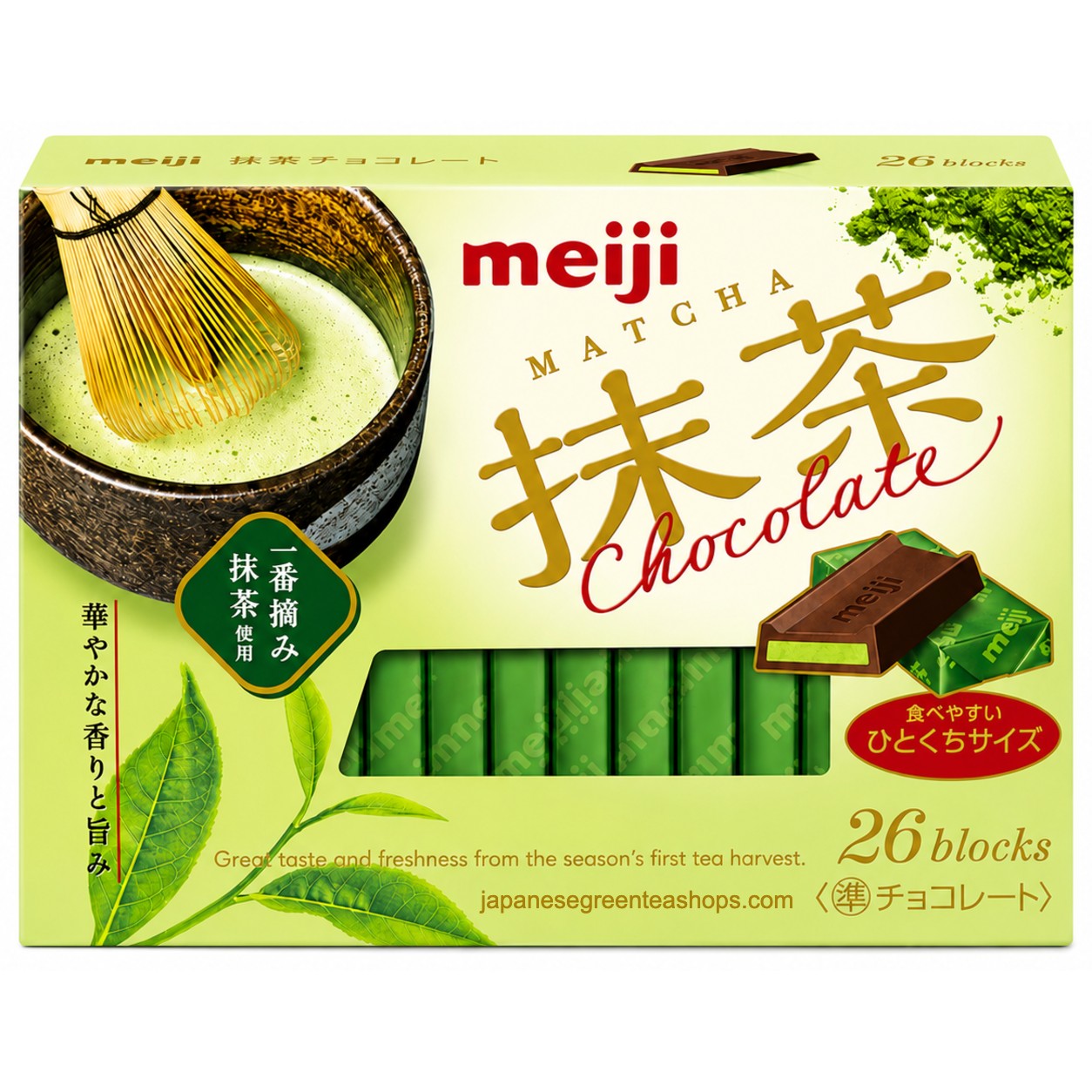 MEIJI Matcha Chocolate Box 26 Pieces