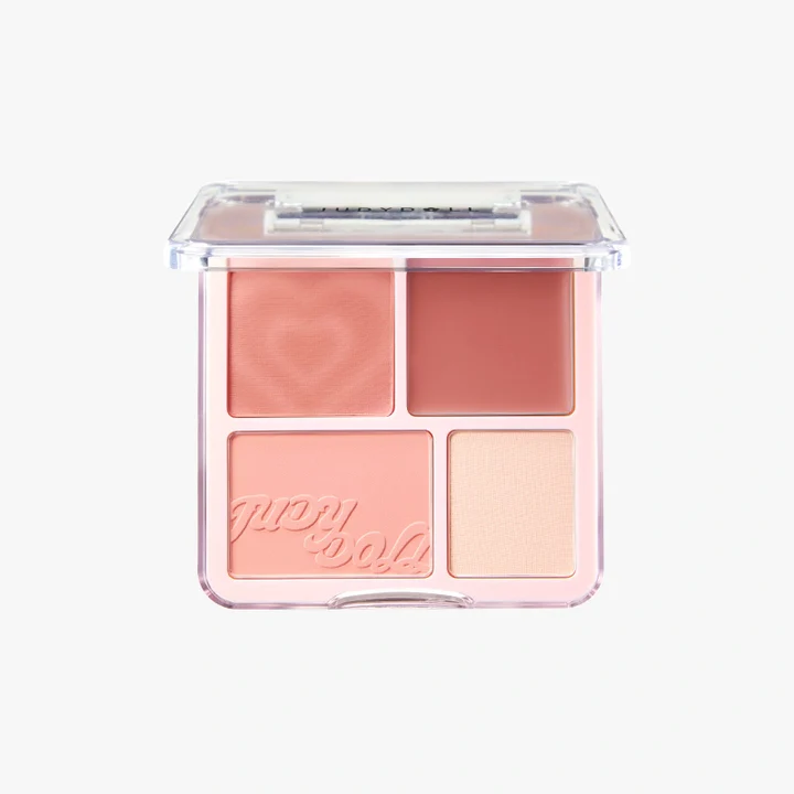 Judydoll Blush & Highlighter Palette #01 Milk Apricot Melon — Brightens Skin Tone 9g