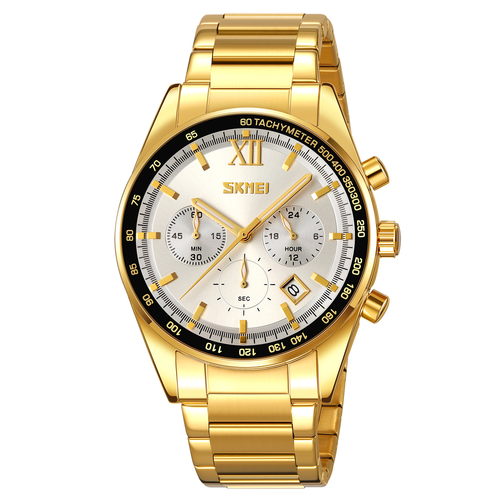 SKMEI 9096 Series Men's Quartz Watch 50mm Large Dial Business Sports Chronograph 30M Water Resistant Date Gift