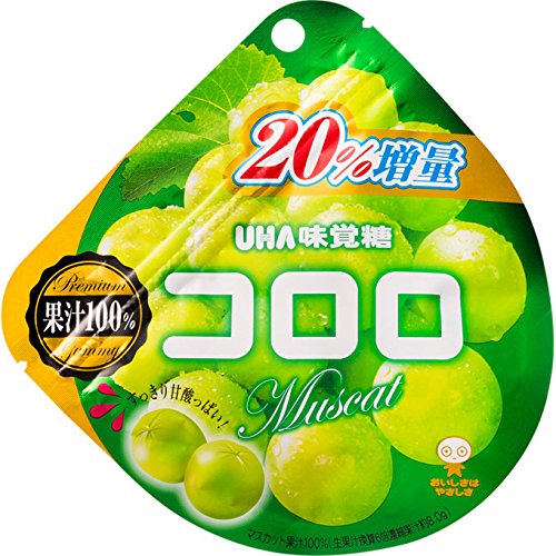 UHA CORORO Muscat Grape Juice Soft Candy 48g — Original JAN Packaging
