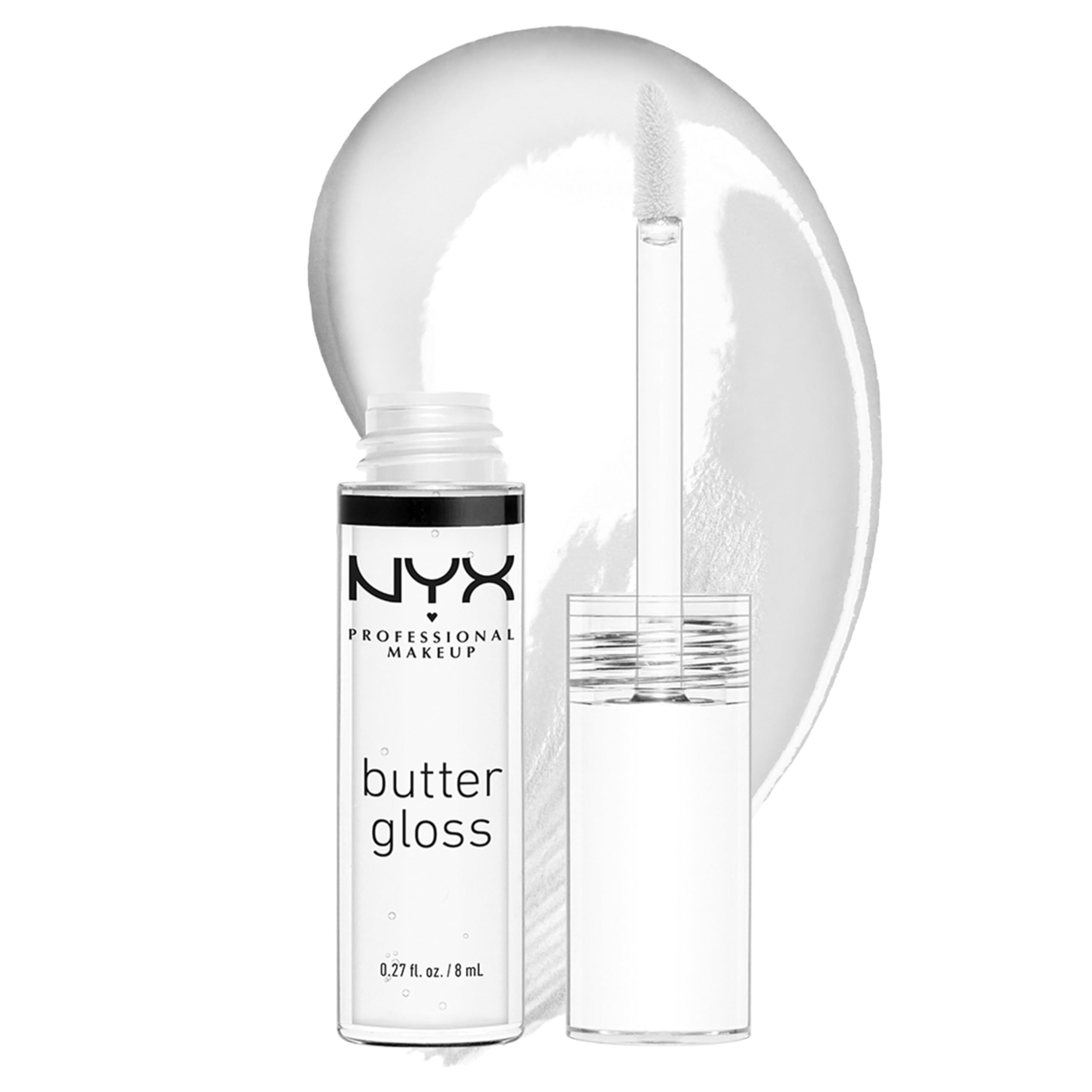 NYX Professional Makeup 8mL Butter Gloss — 54 Sugar Glass (Clear)