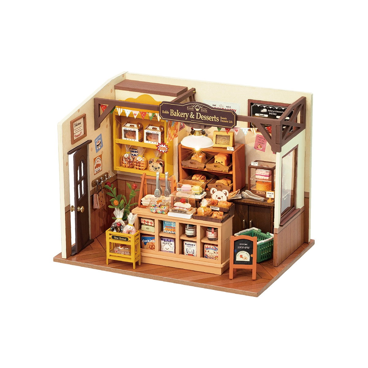Rolife Becka’s Baking House DIY Miniature House, Handmade Assembly Miniature Scene Model with Lights, Creative Gift detail image 2