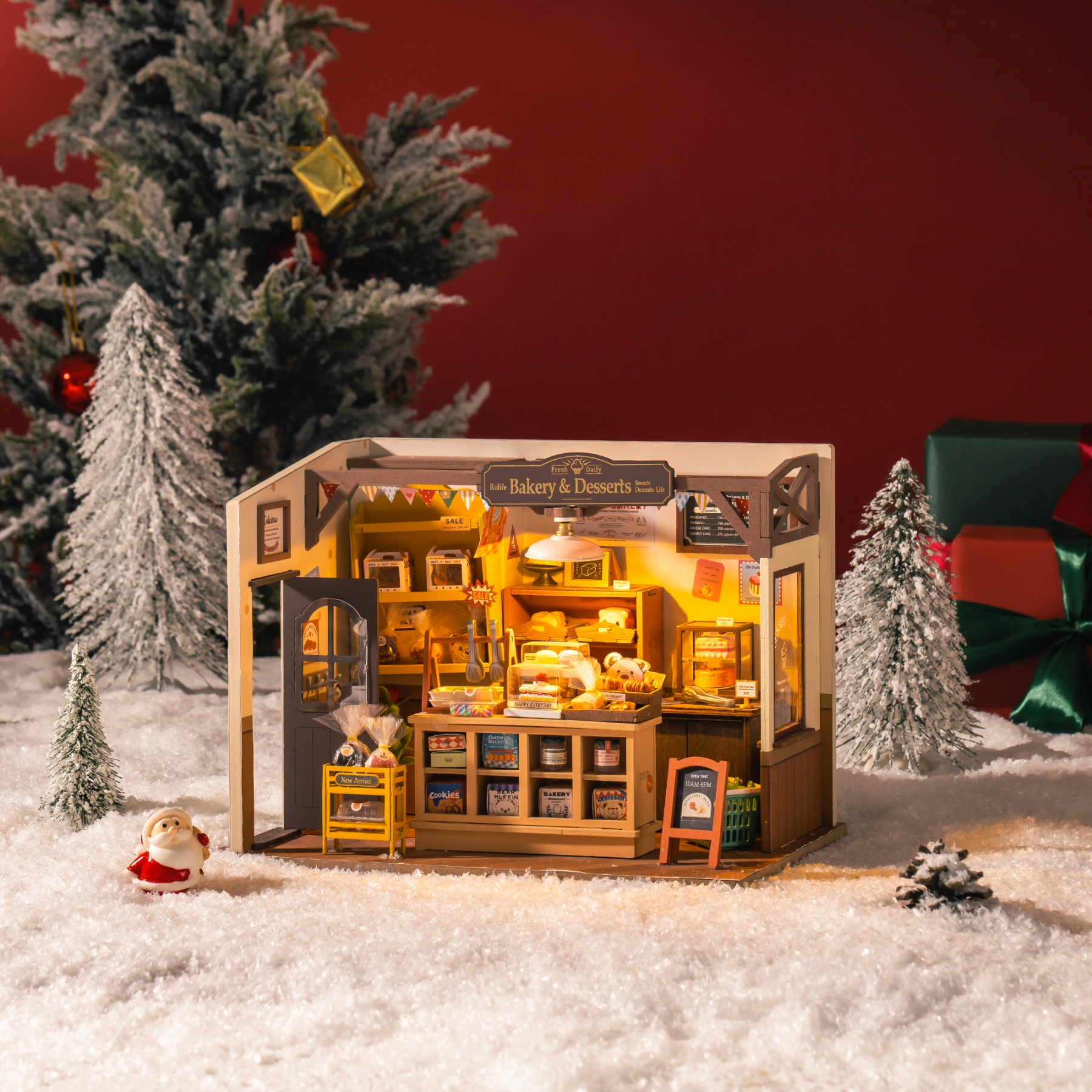Rolife Becka’s Baking House DIY Miniature House, Handmade Assembly Miniature Scene Model with Lights, Creative Gift detail image 3