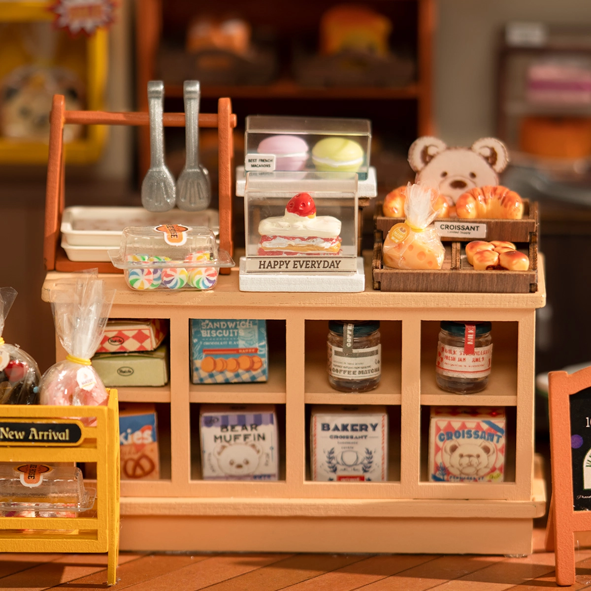 Rolife Becka’s Baking House DIY Miniature House, Handmade Assembly Miniature Scene Model with Lights, Creative Gift detail image 5