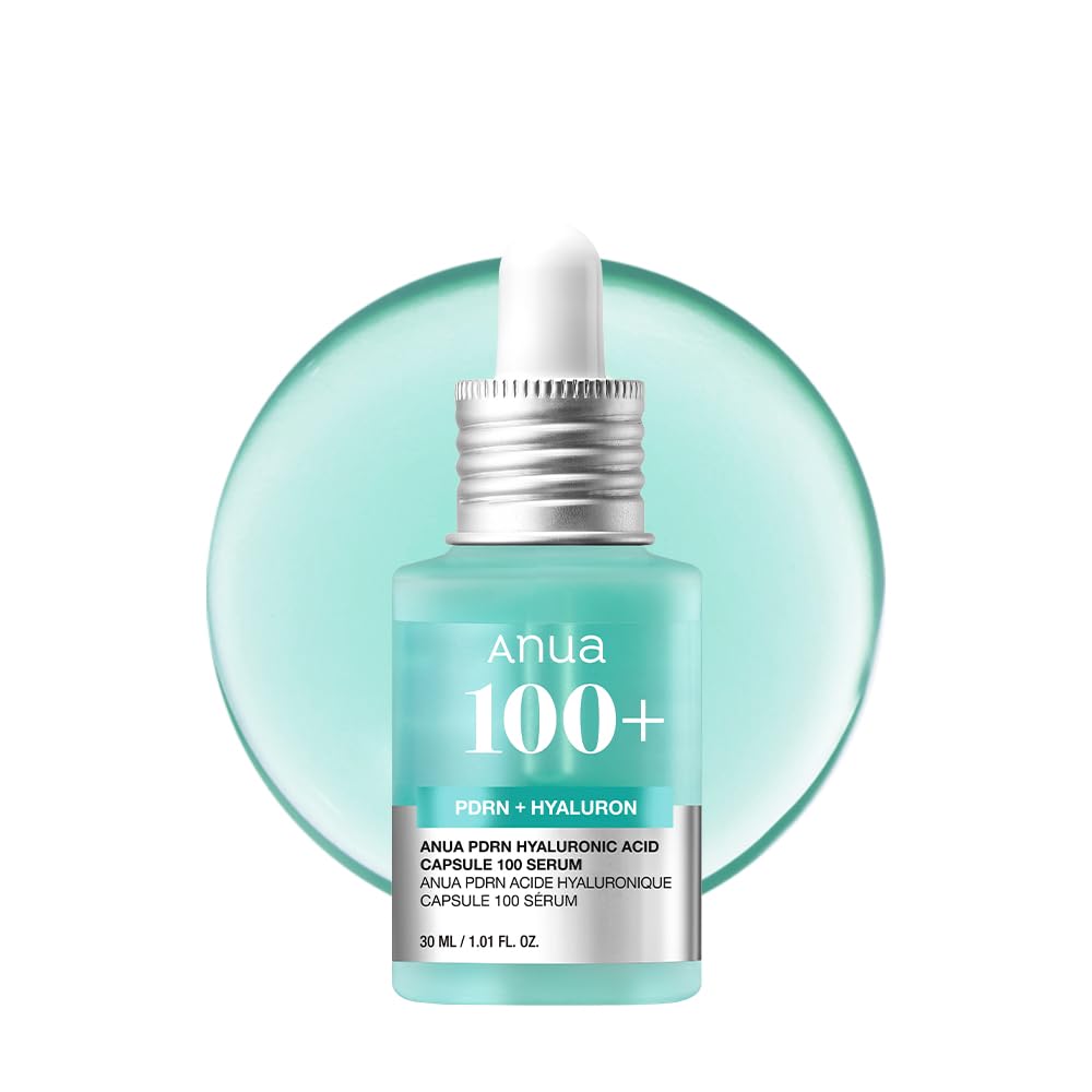 Anua PDRN Hyaluronic Acid Capsule 100 Serum, Radiant Face Serum with Salmon DNA, 1. 01 fl oz
