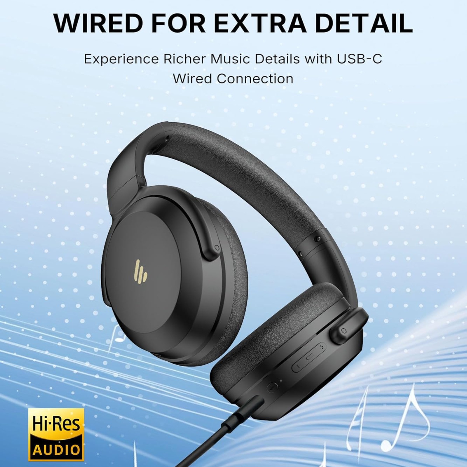 Edifier WH700NB Pro Over-Ear Wireless Foldable Headphones Active Noise Cancelling High-Resolution Sound Bluetooth 5.4 Multipoint Clear Calls Fast Charge - Gray detail image 1