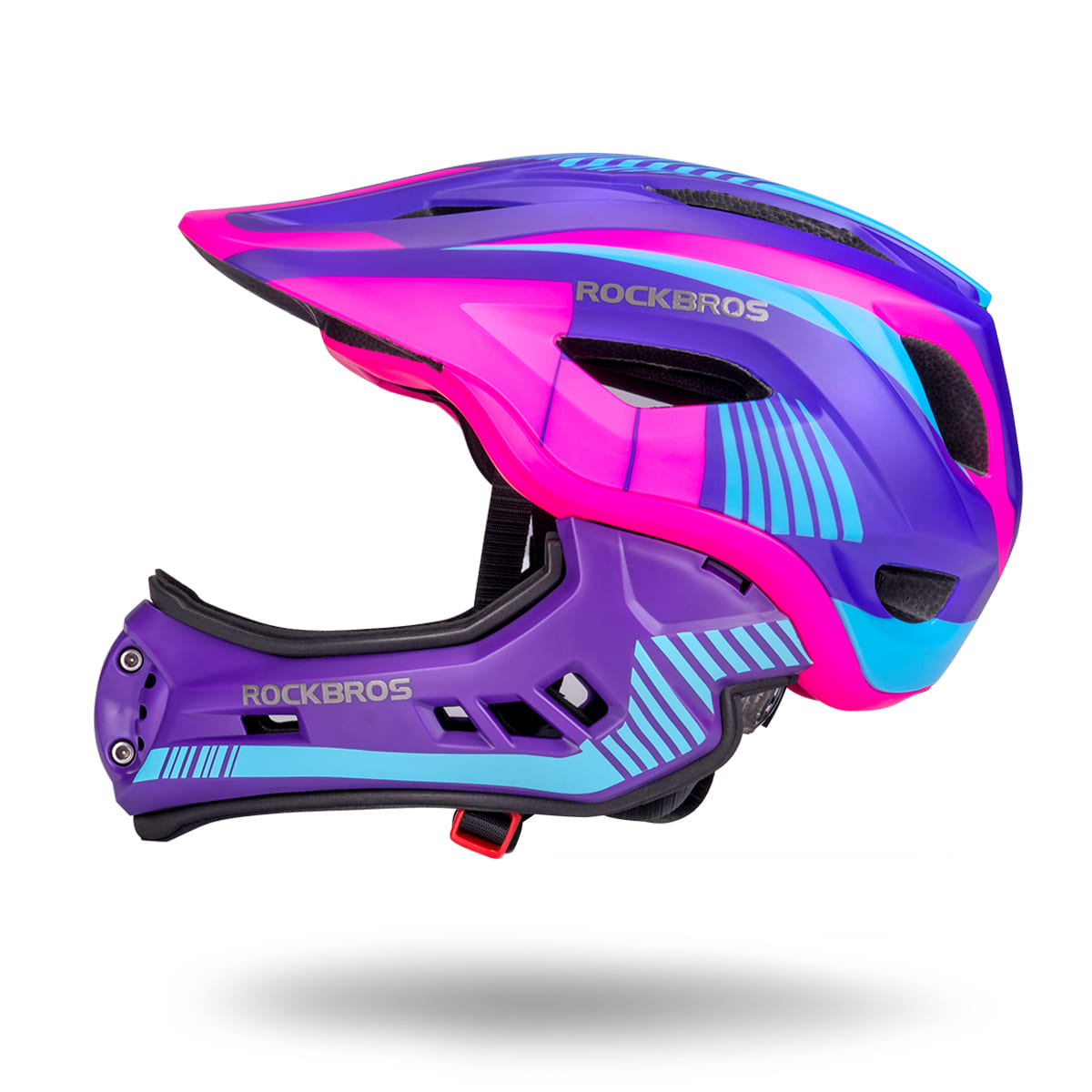 ROCKBROS Kids Bike Helmet, PC+EPS 2-in-1 Full Face & Open Face Safety Helmet, Adjustable Toddler Child Helmet for Cycling Skateboarding Roller Skating Scooter, Ages 3-8