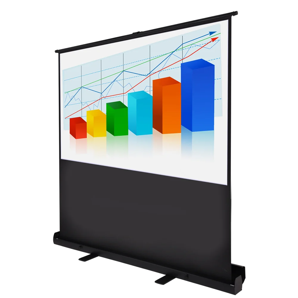 Floor-Standing Pop Up Projector Screen 60" 4:3