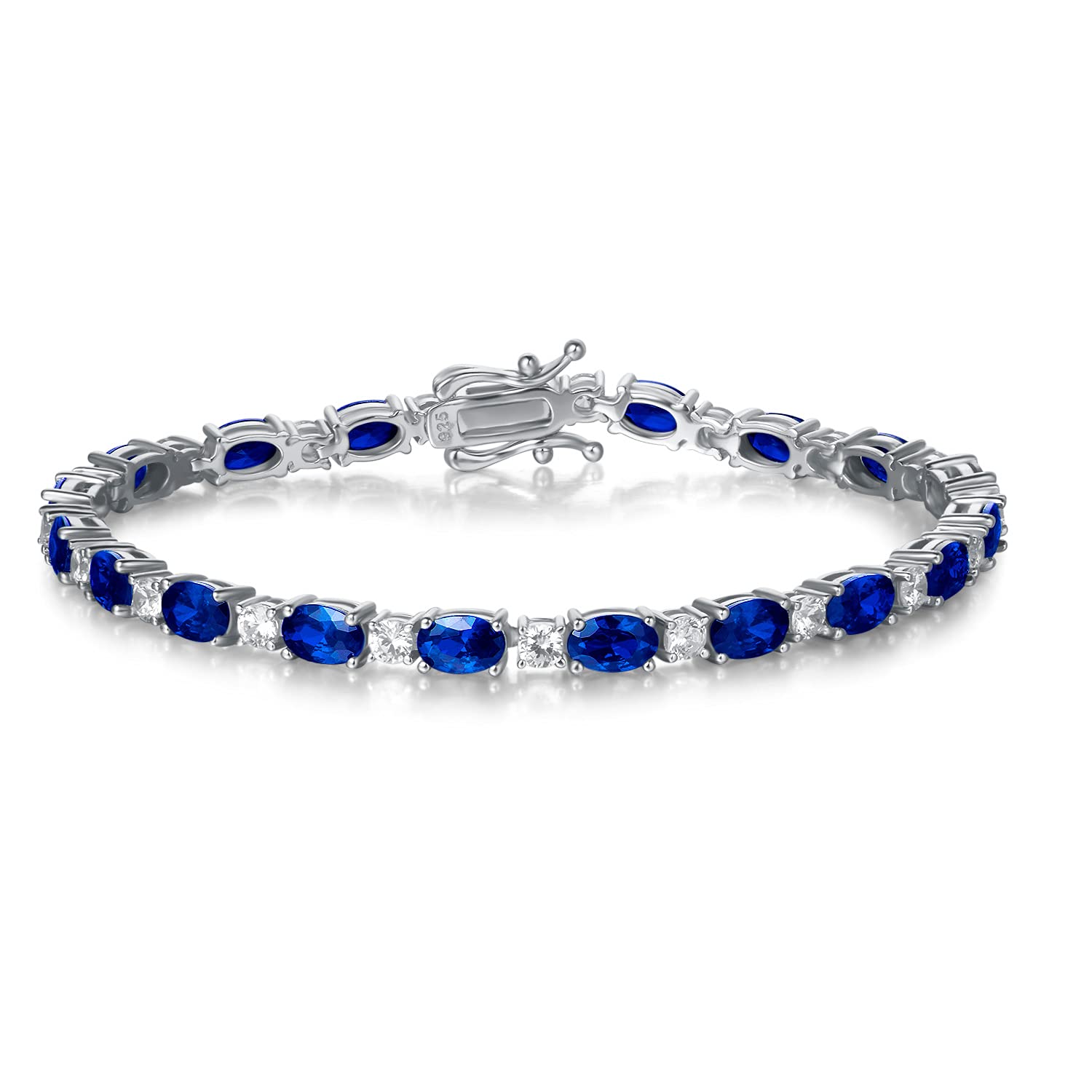 FANCIME Birthstone Bracelets Sterling Silver Tennis Bracelets Charm Fine Jewelry Birthday Gifts for Women 7"