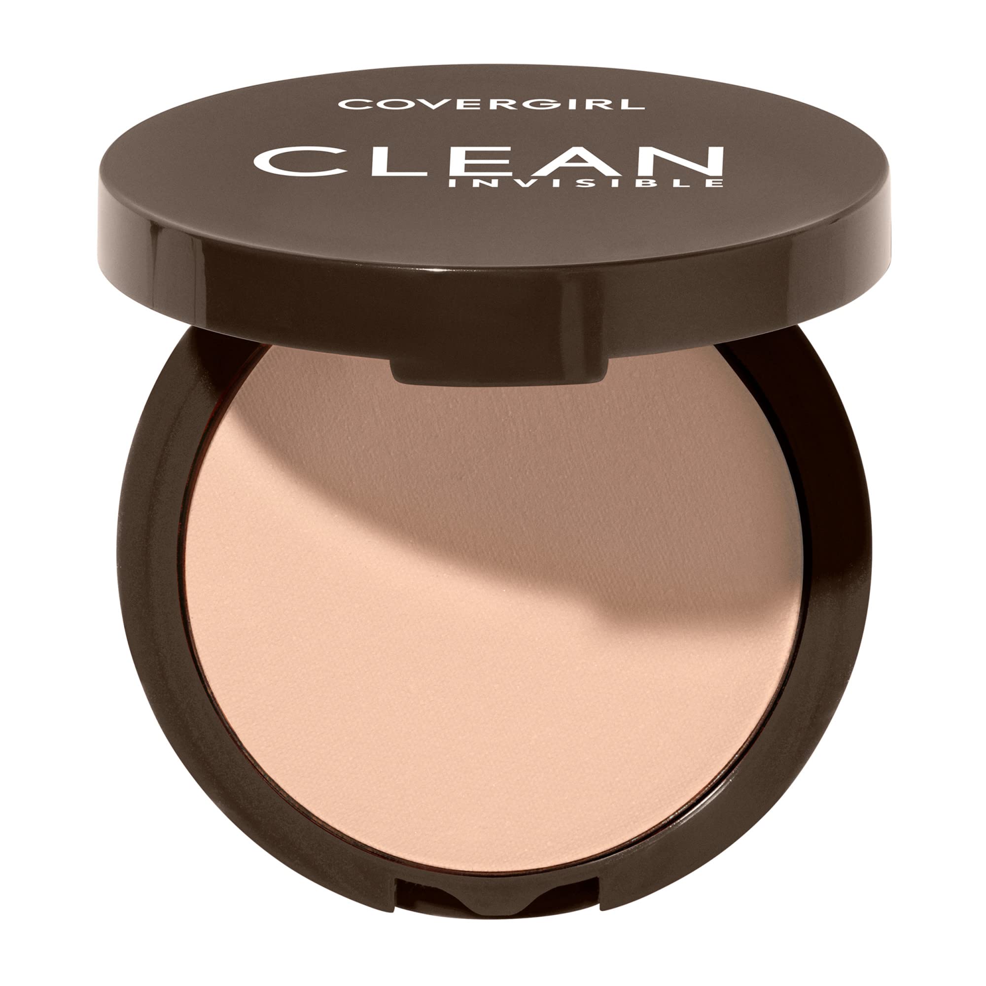 Covergirl Clean Invisible Pressed Powder, Lightweight, Breathable, Vegan Formula, Creamy Natural 120, 0. 38oz