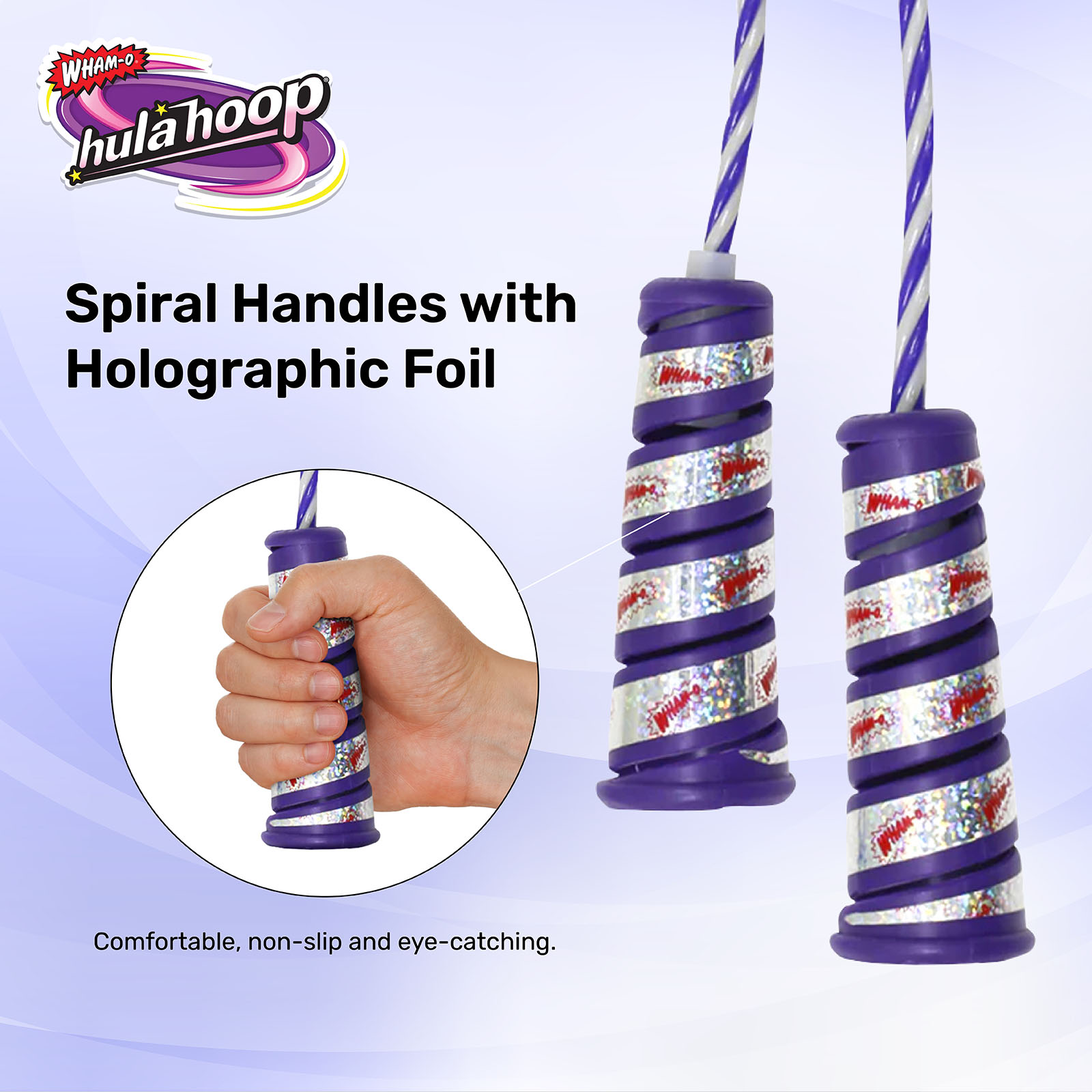 Wham-O Hula Hoop Jump Rope Outdoor Fitness Jump Rope, Portable Cardio Training Equipment - Purple detail image 3