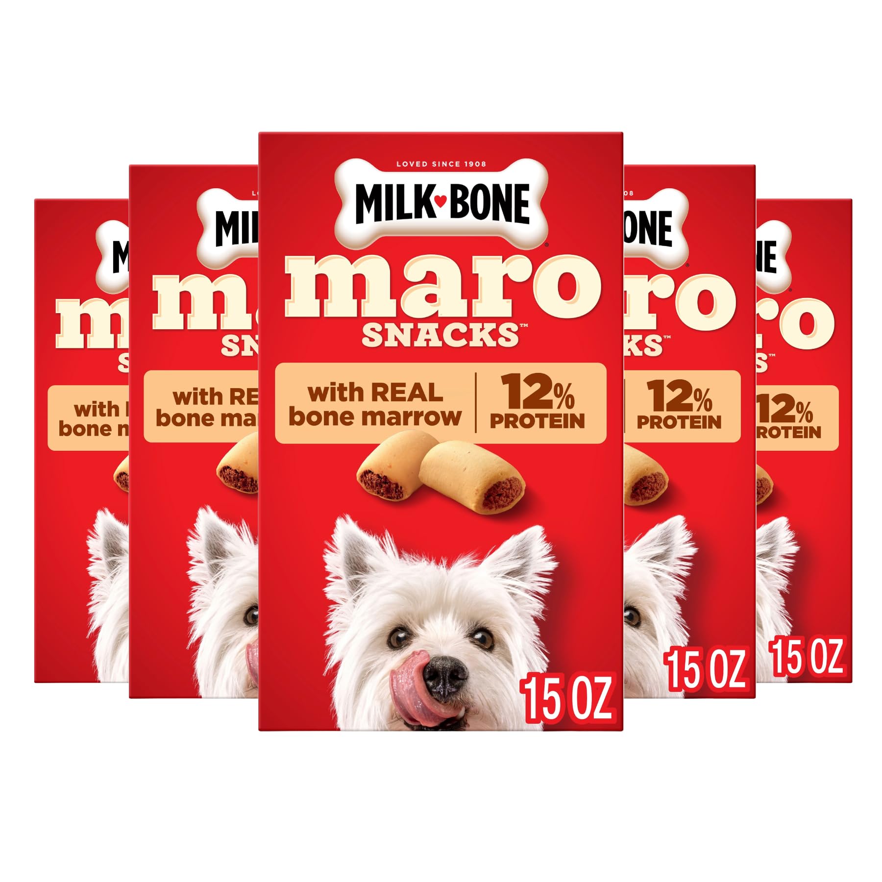 Milk-Bone MaroSnacks Small Dog Treats with Real Bone Marrow, 40 Oz. Canister