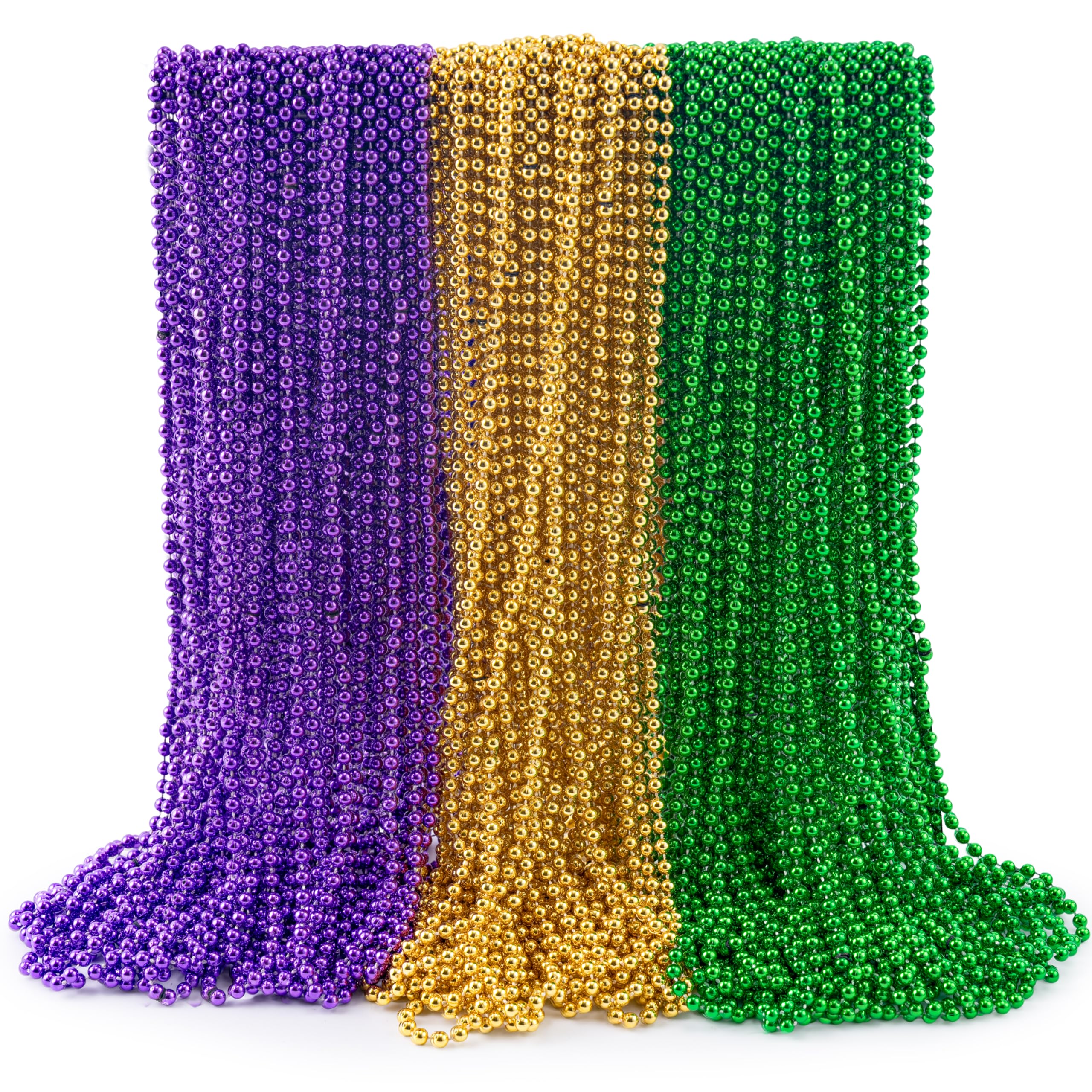 JOYIN 72-Piece Mardi Gras (Gold/Green/Purple) Party Necklace & Accessories Kit