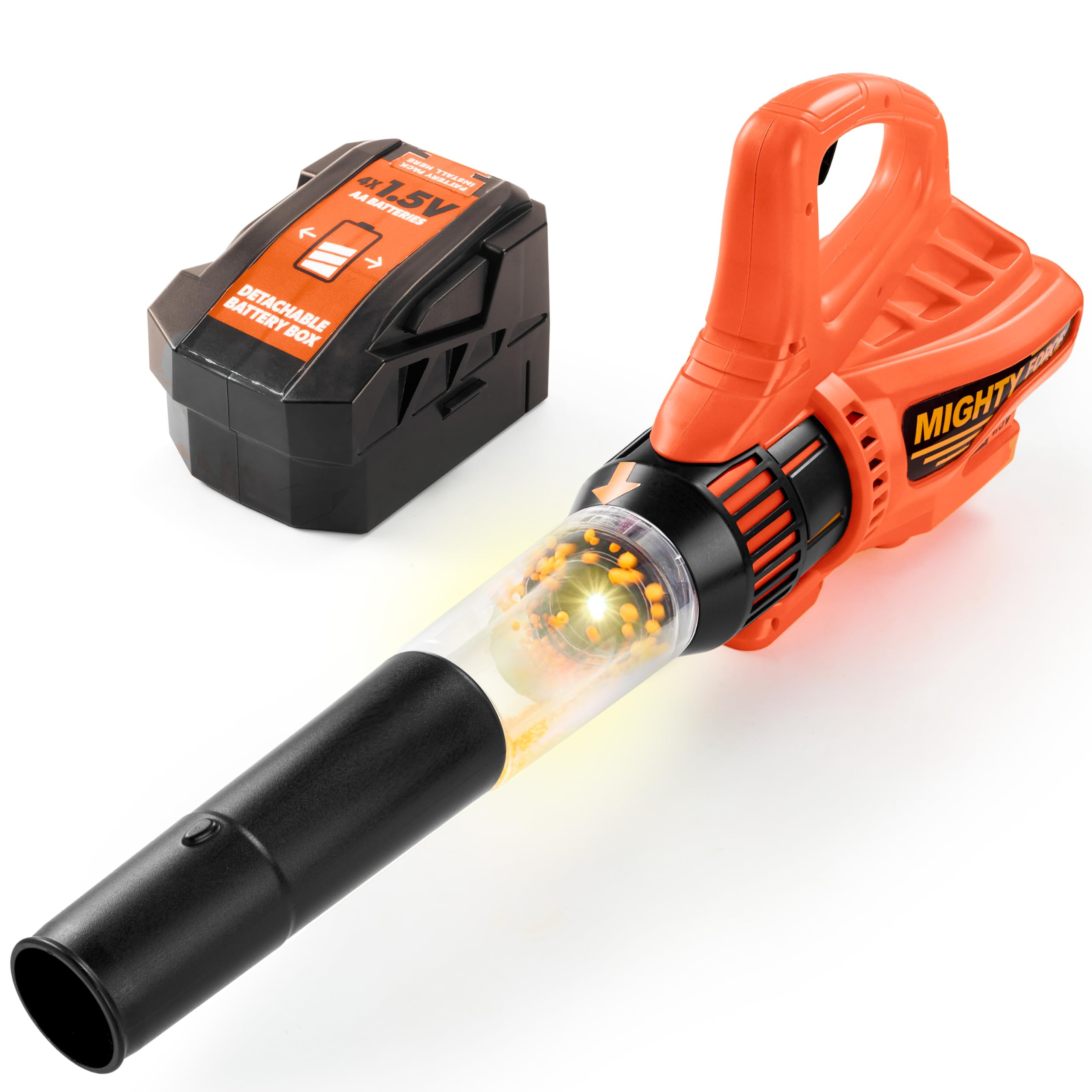 JOVA lalalark Kids Powerful Leaf Blower with Realistic Sound & Lights, Role Play Toy for Ages 3-5, Birthday Gift