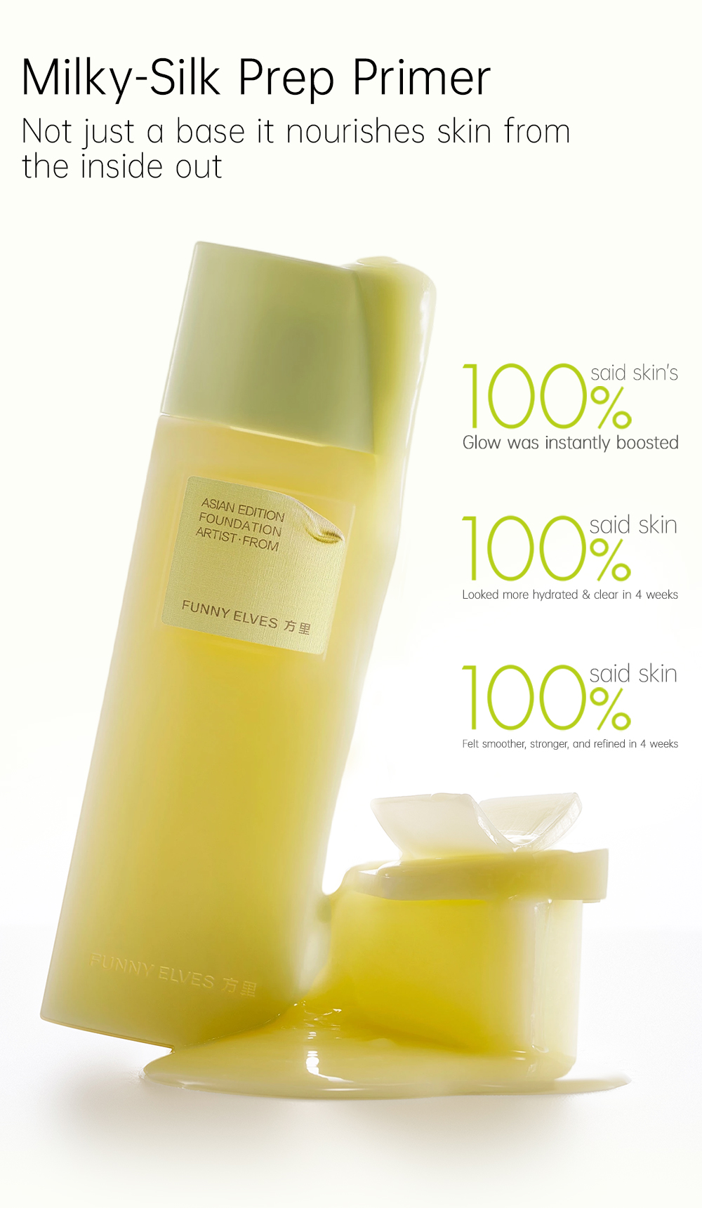 Funny Elves Makeup-Adhering Primer Serum 100ml — Hydrating, Smooth Base That Prevents Caking detail image 6