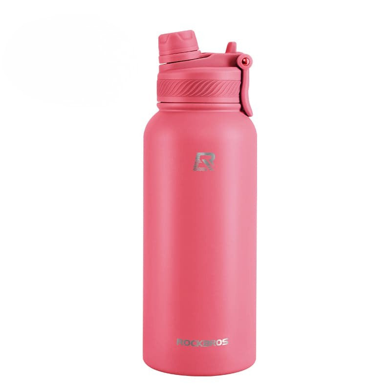 ROCKBROS 1000ml 1200ml Insulated Water Bottle with Straw, Stainless Steel Sports Thermos, Double Wall Vacuum Cold Retention for Gym Cycling Hiking School detail image 9