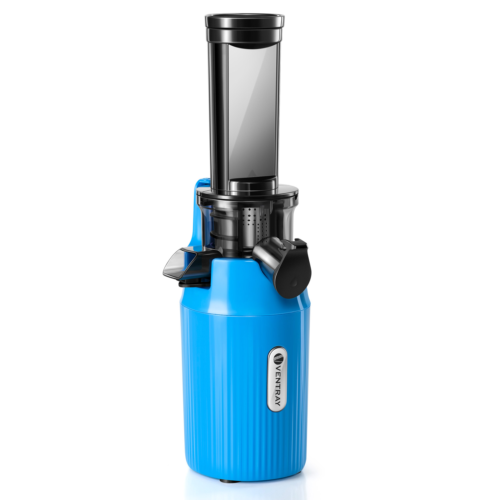 Ventray Essential Ginnie Juicer — Compact Masticating Slow Juicer, 60 RPM, Easy to Clean, Nutrient-Rich, Eco-Friendly Packaging, Blue