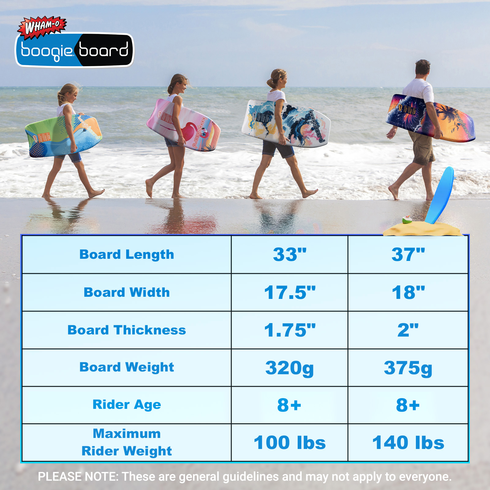 Wham-O 34078 Flamingo/Curve 2-Pack 33" Boogie Boards – Foam Bodyboards for Beach, Pool & Outdoor Water Play detail image 7