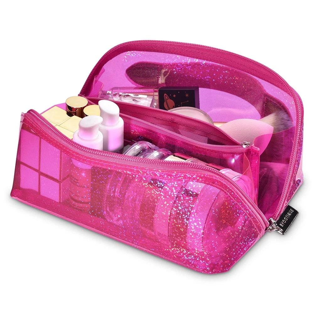 Sequin Travel Makeup Bag (with Compartments)