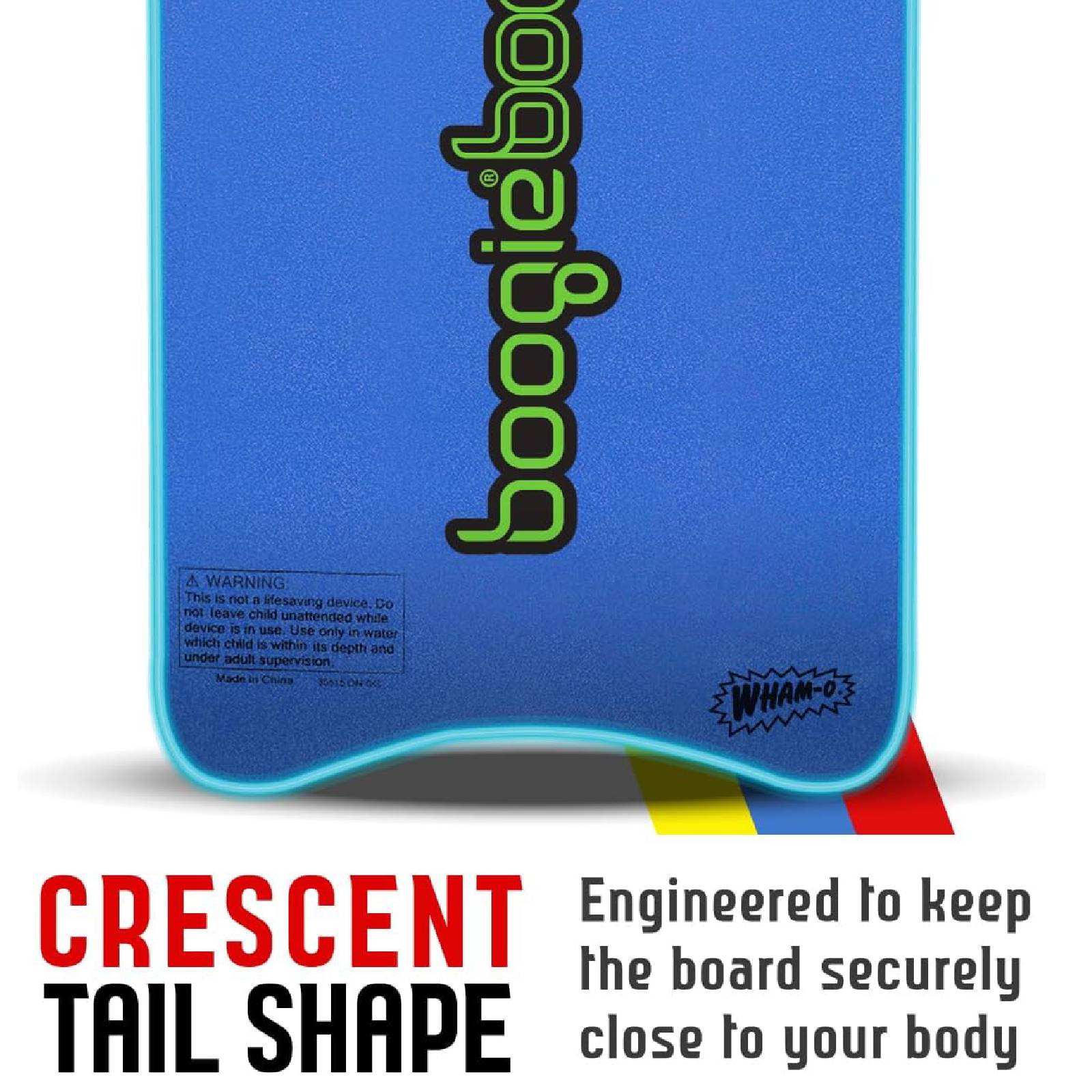 Wham-O BoogieBoard Sport Trainer 19" Bodyboard Kickboard Crescent Tail for Outdoor Water Play Blue detail image 3