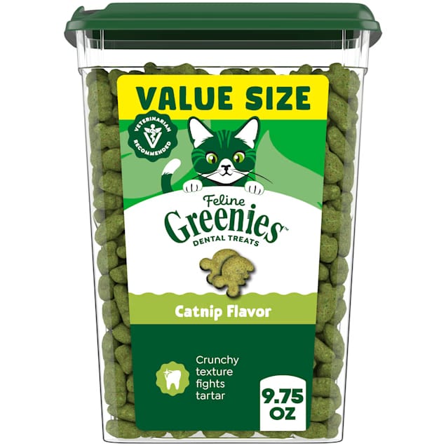 Feline Greenies Cat Dental Treats, Catnip Flavor, 2.1 oz Portable Pack, VOHC Accepted—Helps Reduce Plaque & Tartar Buildup, Crunchy Dental Chews for Adult Cats, Freshens Breath, Natural Ingredients, Highly Palatable, Imported from the USA detail image 12