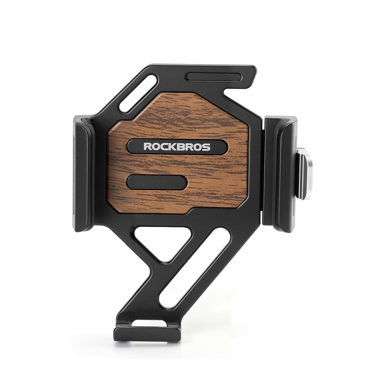 ROCKBROS Lightweight Quick-Release Bicycle Phone Mount — CNC Aluminum, Shock-Resistant, 360° Rotating for Road & Mountain Bikes