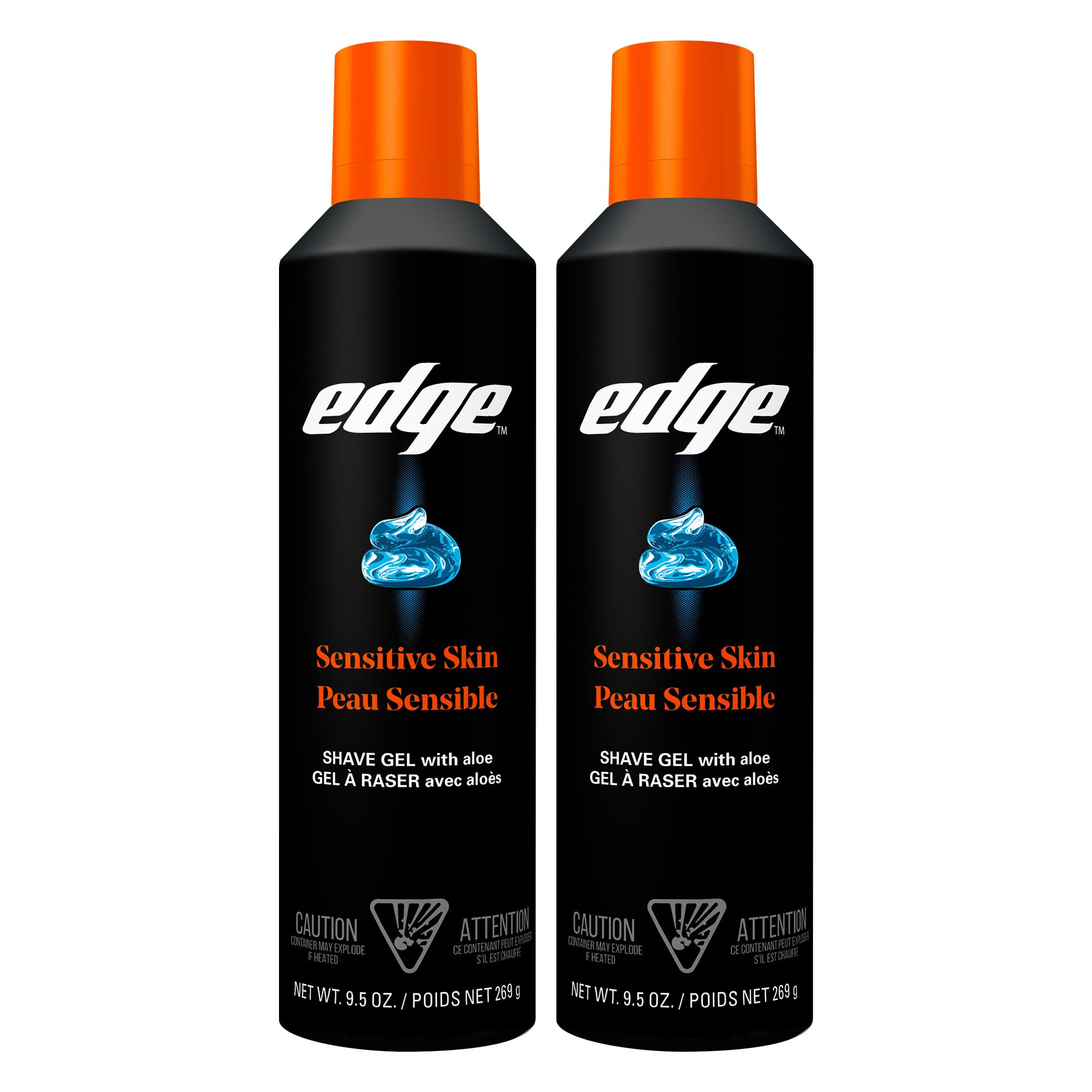Edge Men's Shave Gel (Sensitive Skin) 9. 5 oz, 2-Pack