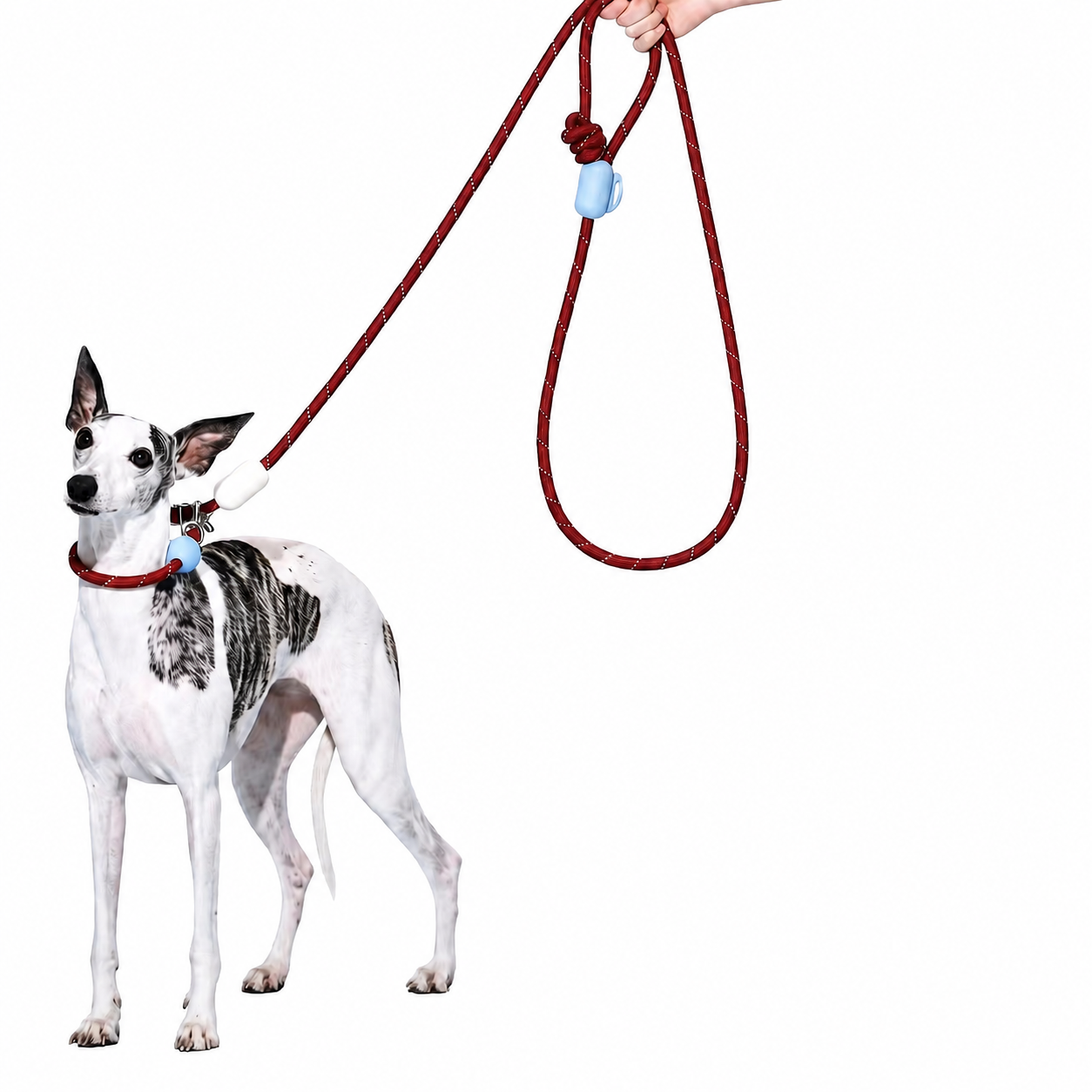 VETRESKA CONNECT Pet Multi-Functional Leash — 360° Tangle-Free Swivel, Anti-Surge Cushioning, Lightweight for Small to Medium Dogs — Stylish Mist Merlot