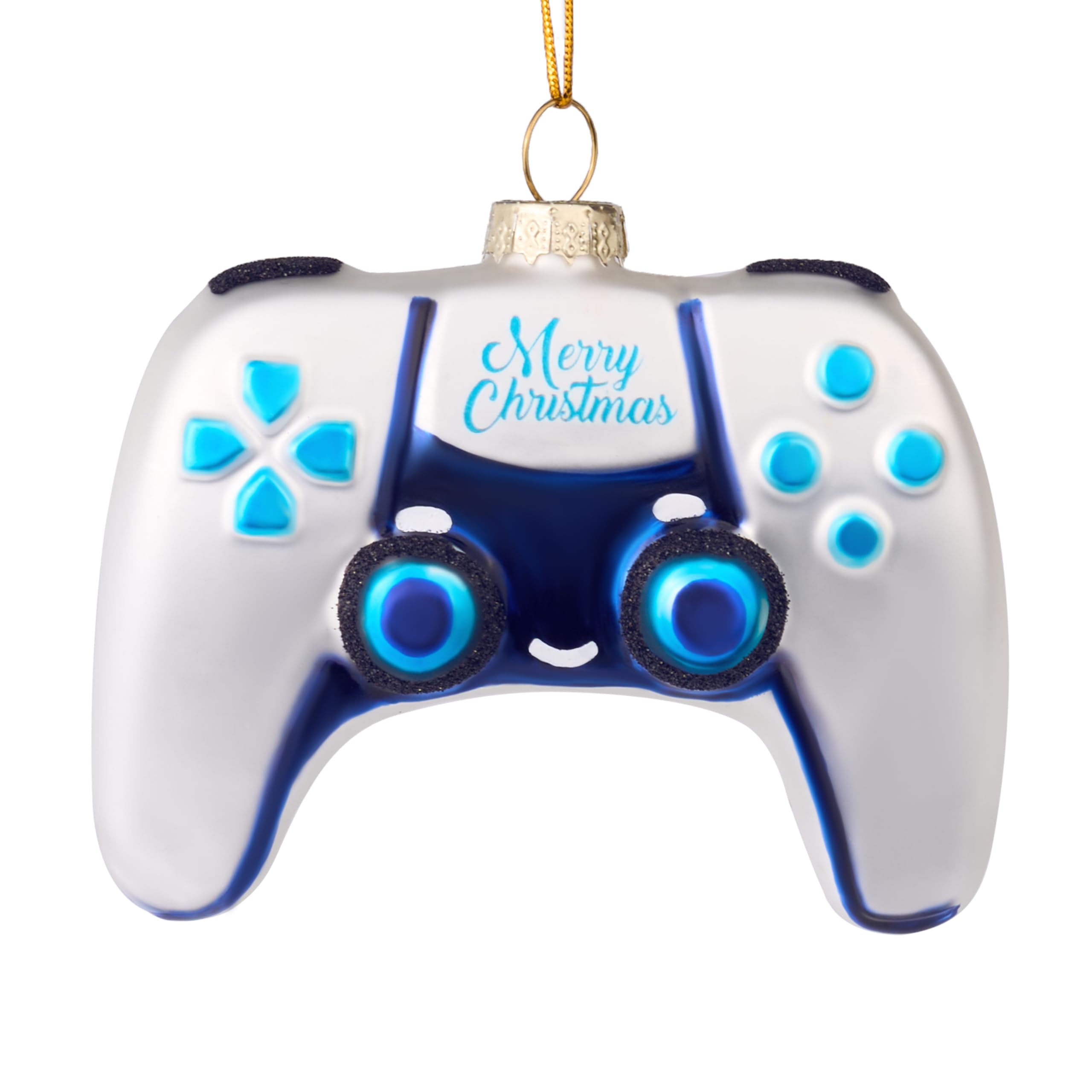 Joiedomi Mini White Game Controller Mouth-Blown Glass Ornament — Christmas Tree Decoration, Holiday Party Gift