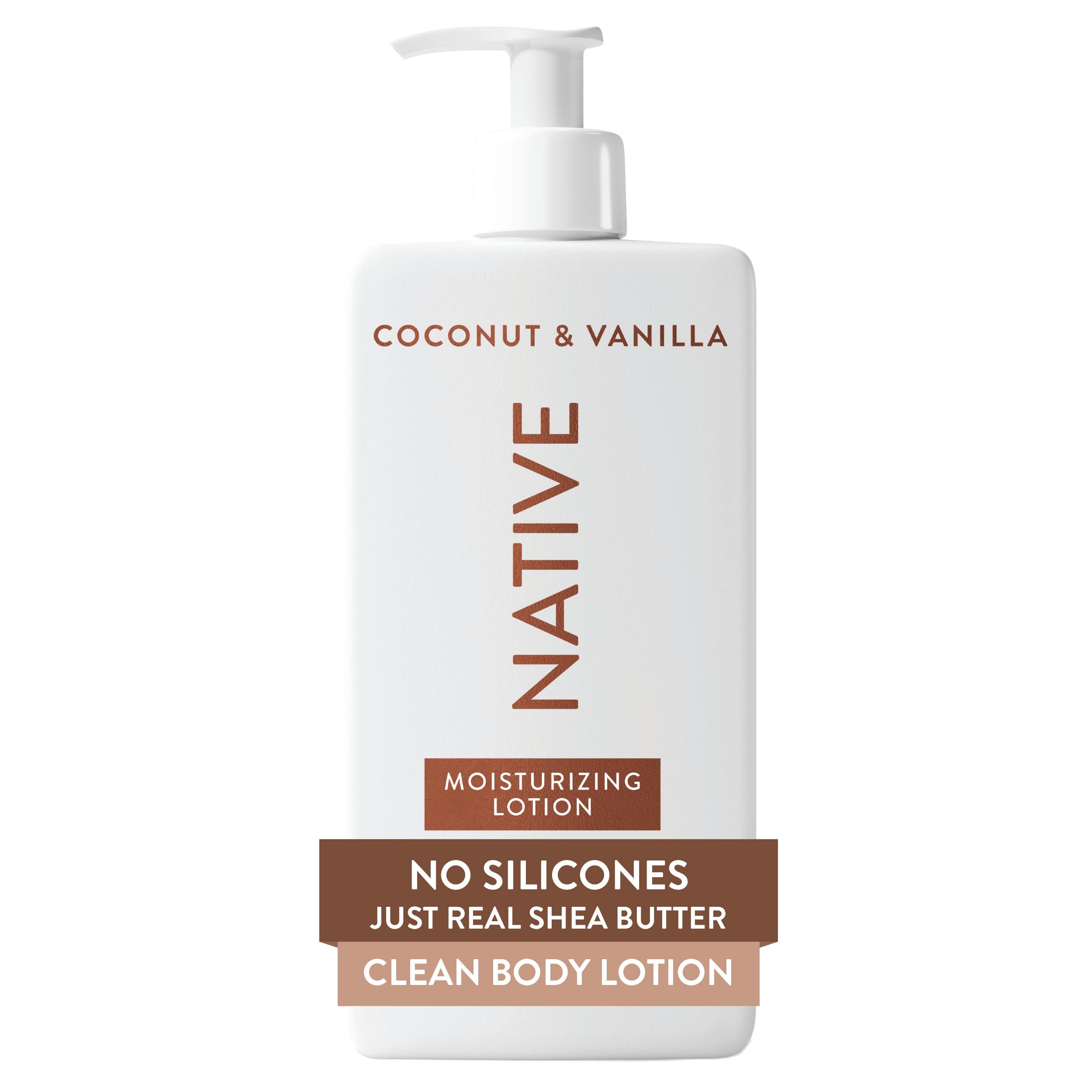 Native Body Lotion Contains Naturally Derived Plant-Based Moisturizers for Women and Men | Restores Dry Skin, Coconut & Vanilla, 16. 5 fl oz