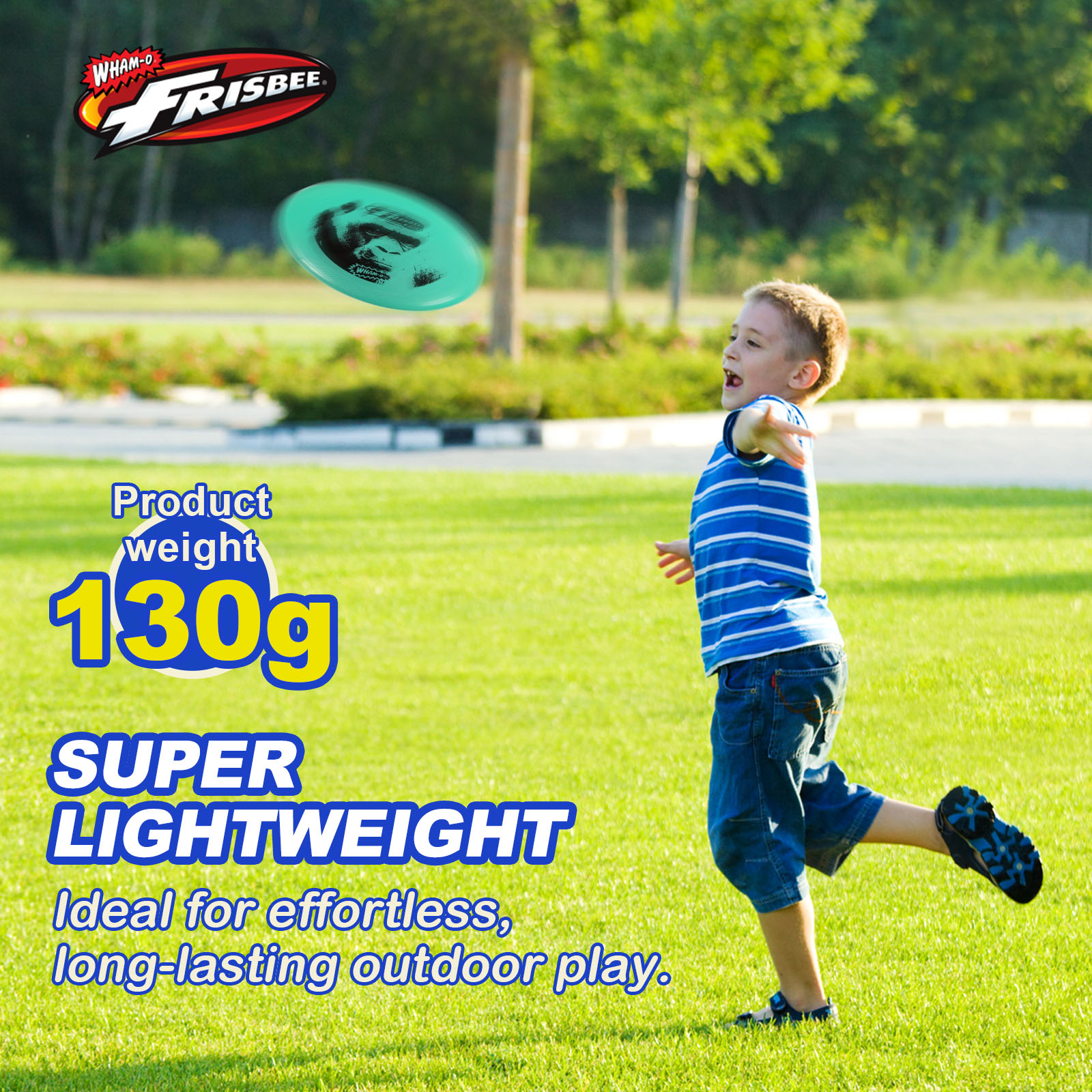 Wham-O Frisbee Cool Flyer Green Lightweight Flying Disc | Kids Outdoor Throw & Catch Toy | Family Grass & Beach Game detail image 7