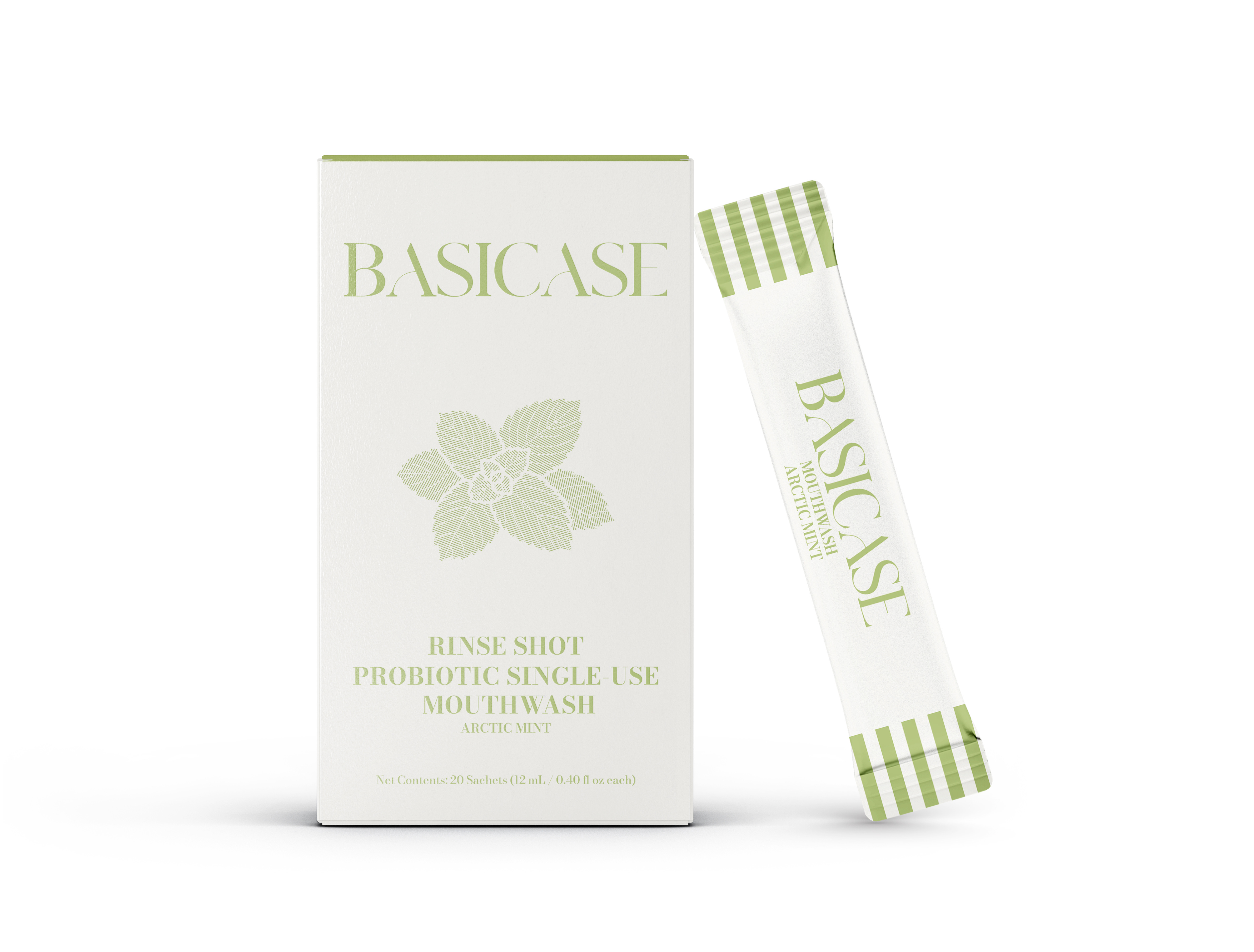 BASICASE Probiotic Single-Use Mouthwash Arctic Mint