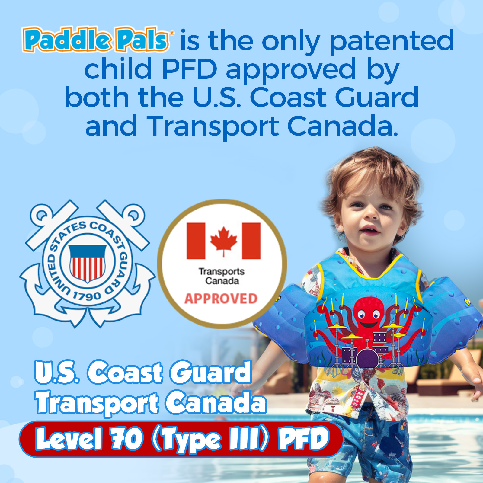 Body Glove 13226 Paddle Pals Octo Dream Kids Swim Vest | Child Water Safety Float Vest for Pool, Beach & Swimming detail image 4