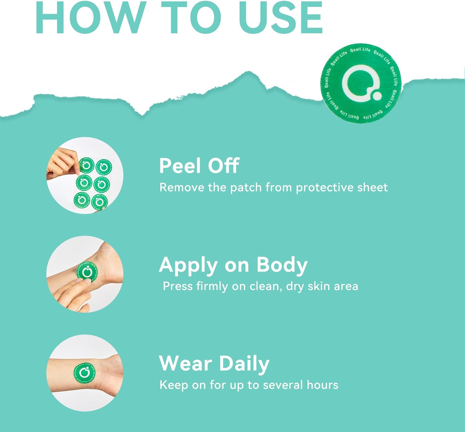 Qualilife Unpuff Patches - Wellness Patch with Dandelion, Fennel, Artichoke, Ginger & Turmeric - Natural Herbal Support for Bloating, Water Retention & Digestive Support - 30 Vegan Patches detail image 7