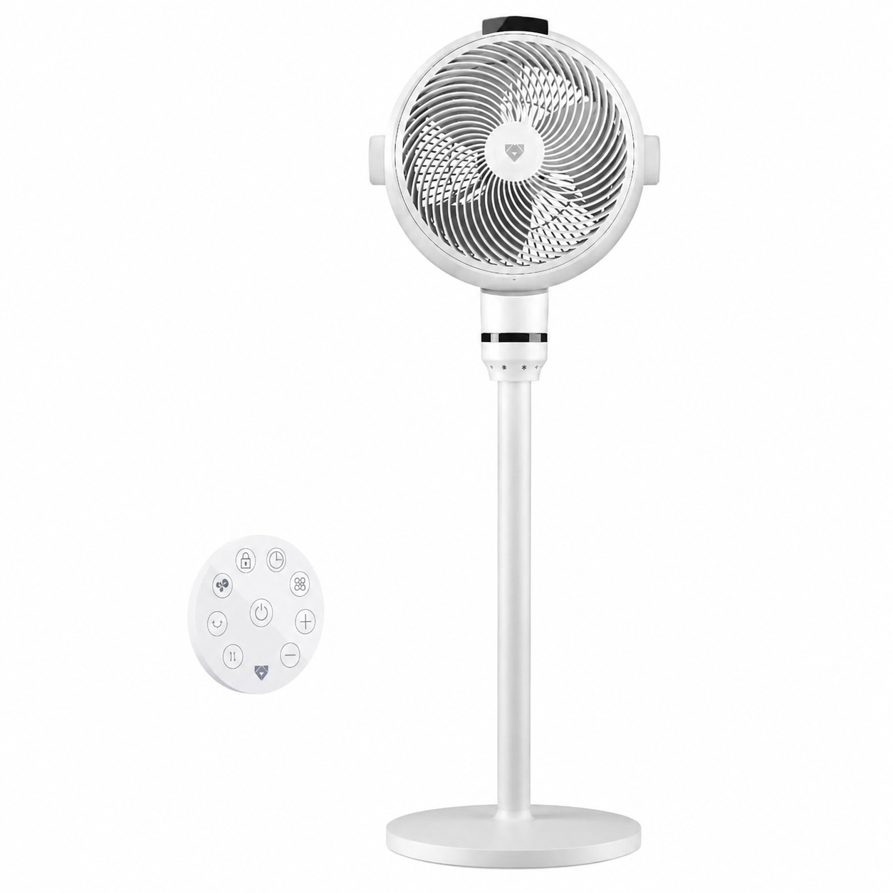 Airdog SF3 Smart pedestal fan air circulator with remote temperature sensor/touch control, 22 dB ultra quiet, negative ion purification, oscillating fan for bedroom, office and home