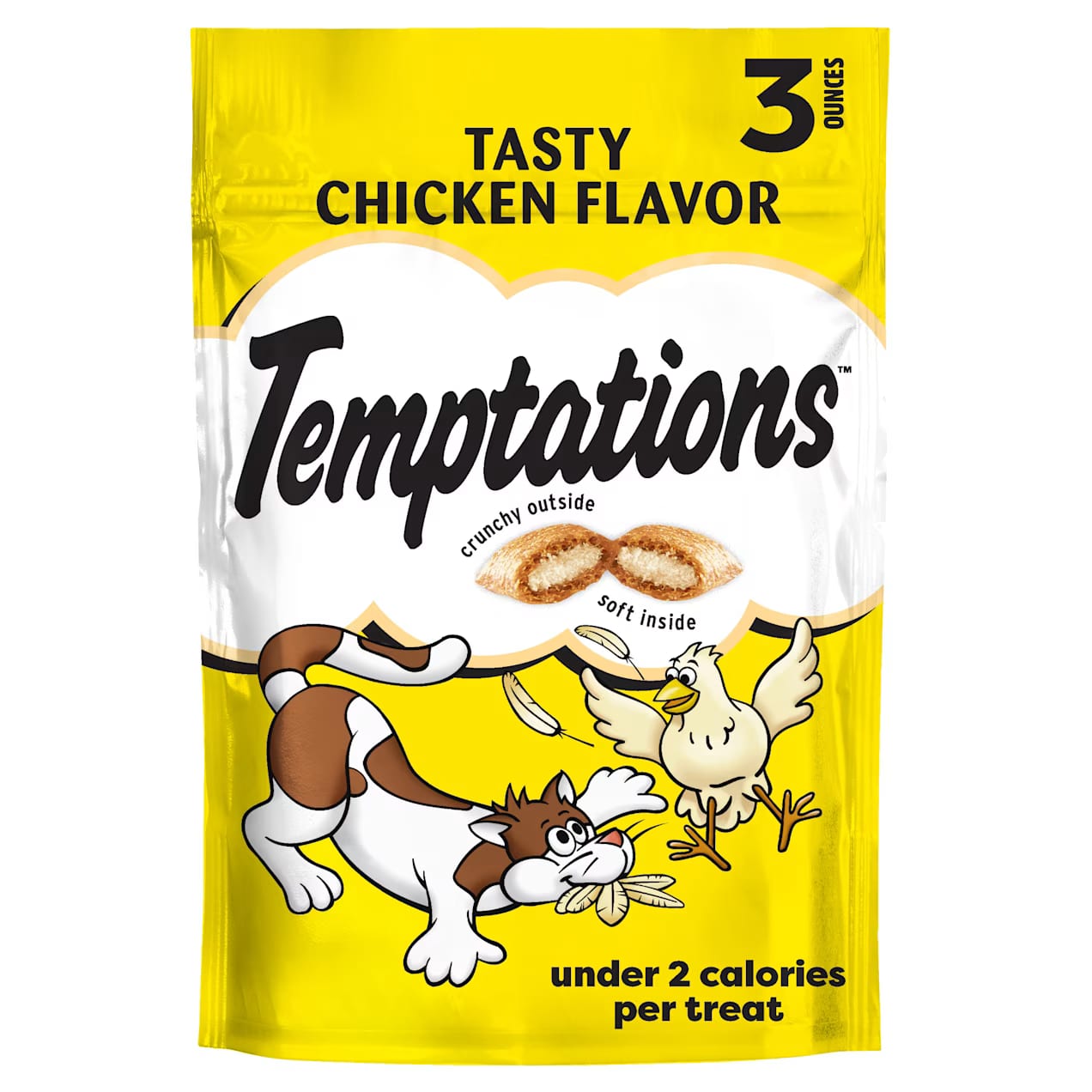 Temptations Classic Chicken Cat Treats — Crunchy Outside, Soft Inside; Perfect for Daily Rewards, Bonding, and Comforting Your Cat