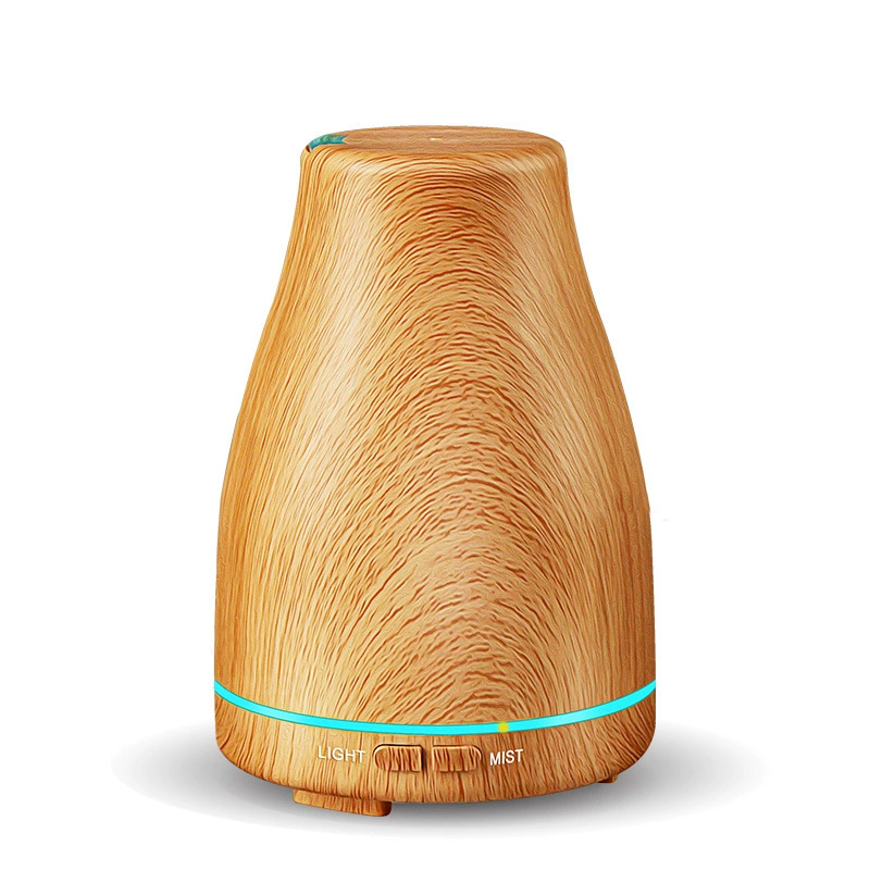 Ultrasonic Essential Oil Diffuser Humidifier for Home — 7-Color LED Ambient Light, Two Mist Modes (Continuous/Intermittent), Auto Shut-off When Water Low, BPA-Free PP — Basic White