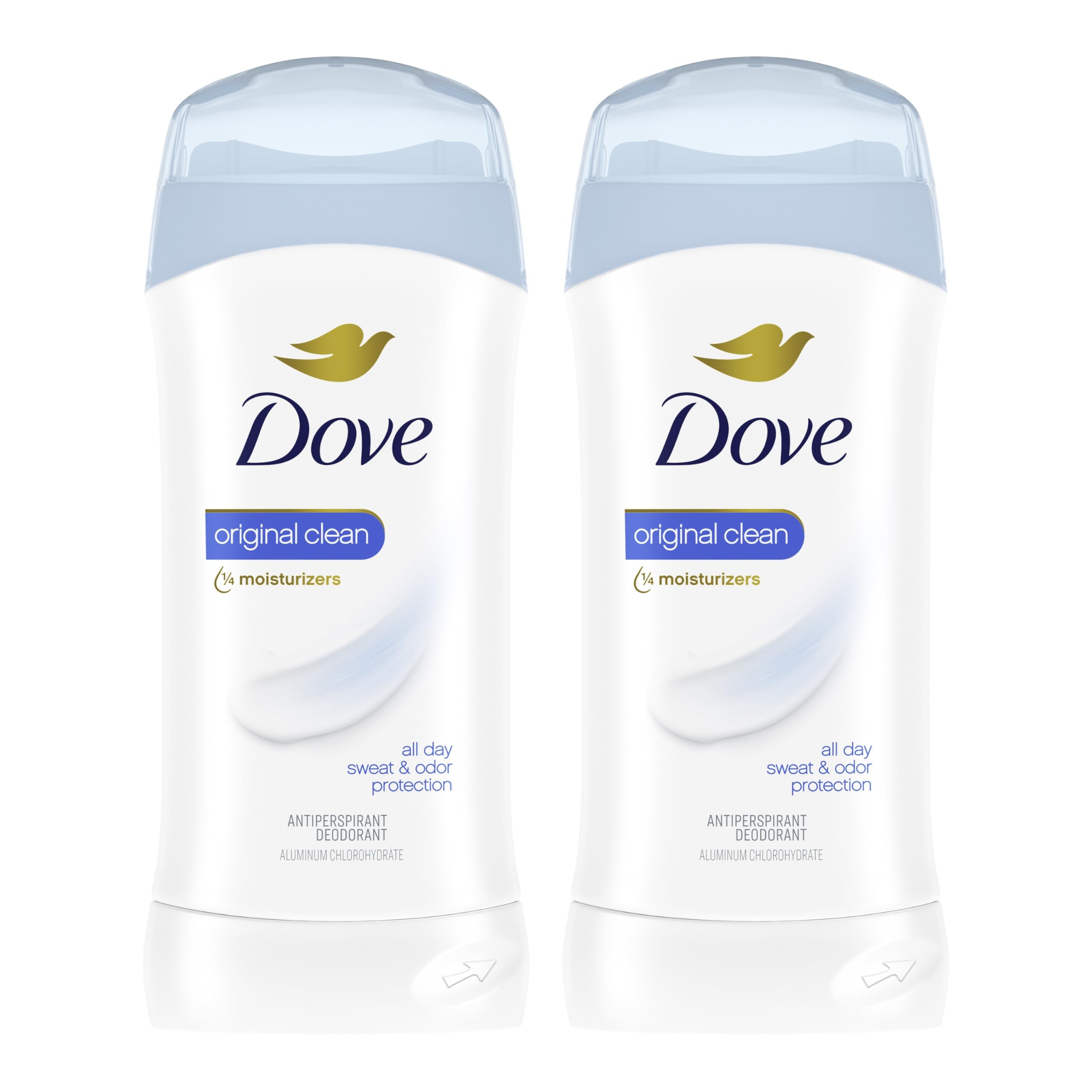 Dove Invisible Solid Antiperspirant Deodorant Stick, Original Fresh, Women's, Pack of 2 (2. 6 oz each)