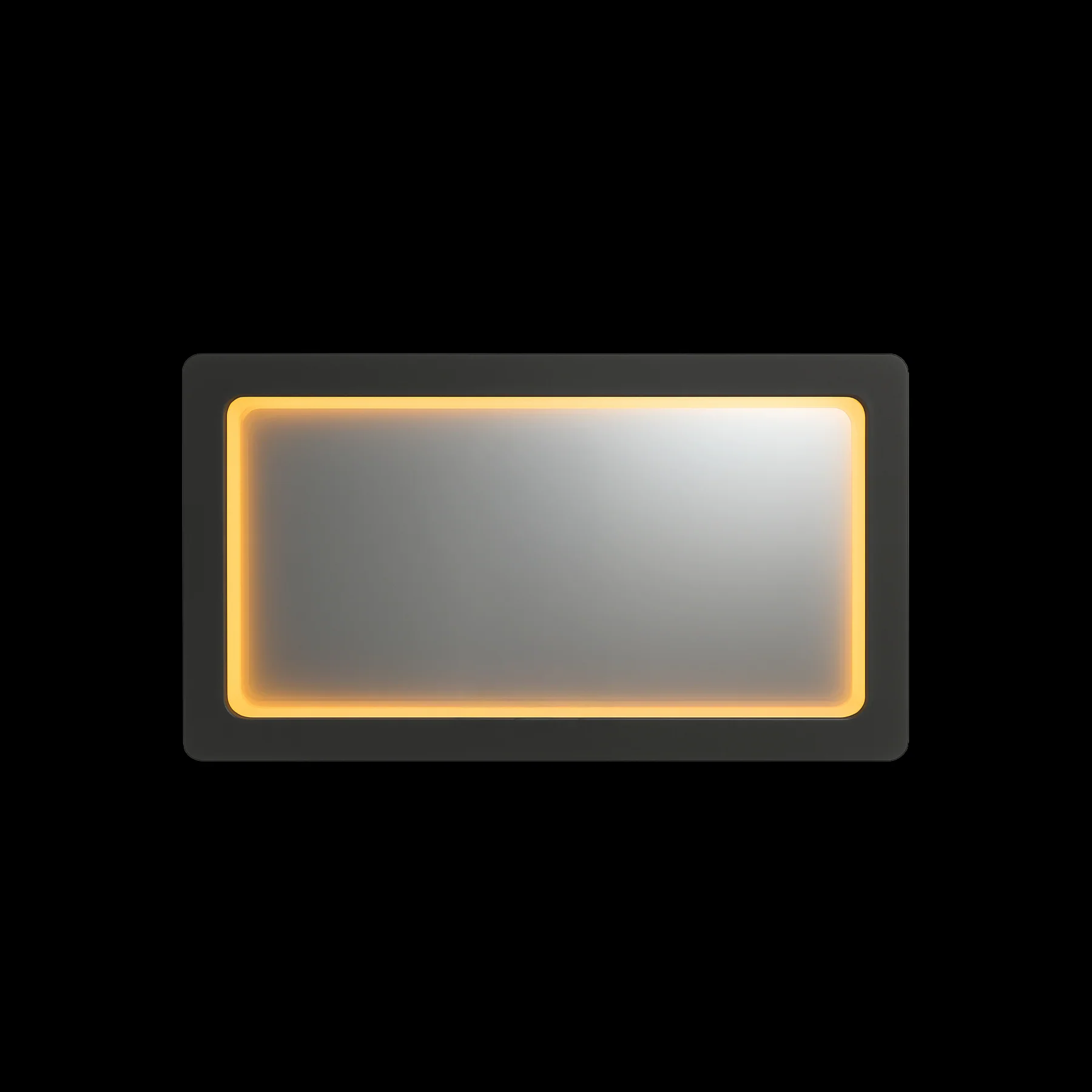 Moorizon Eclipse Halo Wide W47.2"×H27.6" LED Backlit Vanity Mirror, 2400K Warm Light, Matte Black Iron Frame, Hardwired Dimmable, for Dry Baths, Entryways, Hotels & Commercial Spaces detail image 2