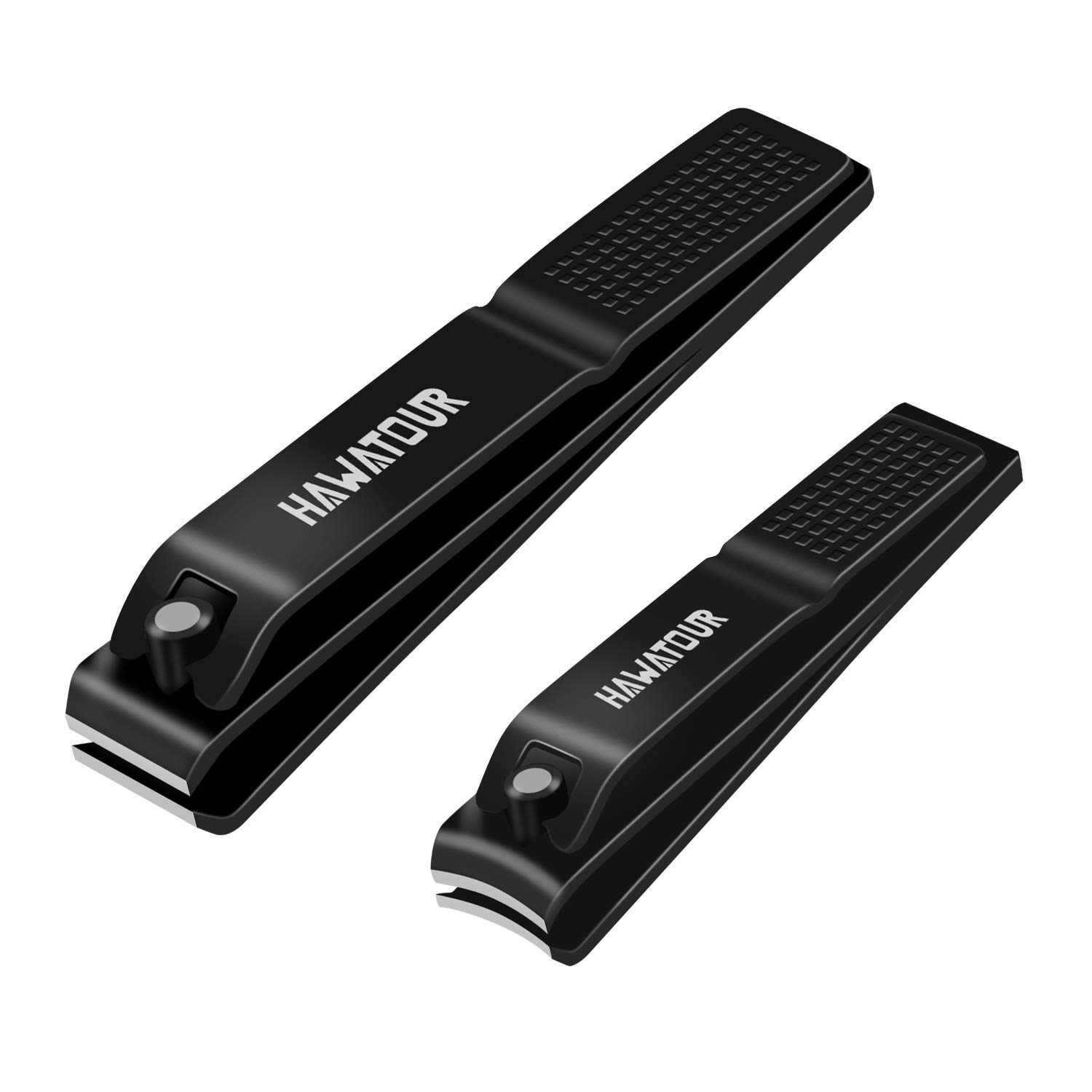 HAWATOUR Black Nail Clipper Set (with Tin Case)