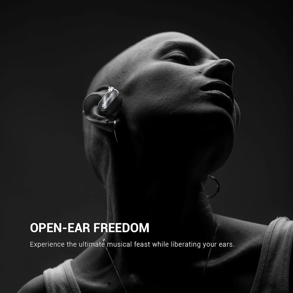 OpenRock X | 48H Battery Life Open-Air Bone-Conduction Bluetooth Sports Earphones, IPX5 Water-Resistant, Four-Mic Noise Reduction, Adjustable Ear Hooks — Ideal for Running, Cycling, Gym & Commuting detail image 1