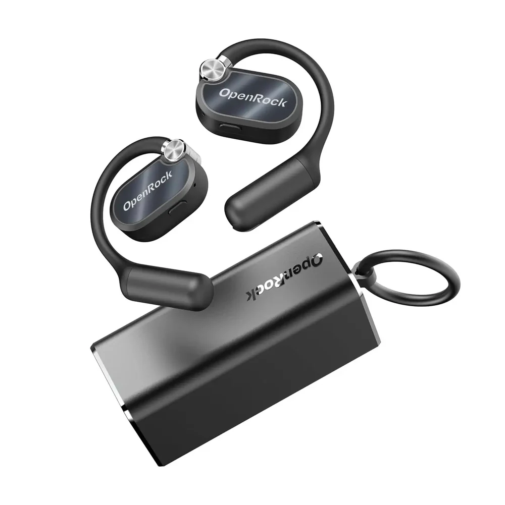 OpenRock X | 48H Battery Life Open-Air Bone-Conduction Bluetooth Sports Earphones, IPX5 Water-Resistant, Four-Mic Noise Reduction, Adjustable Ear Hooks — Ideal for Running, Cycling, Gym & Commuting