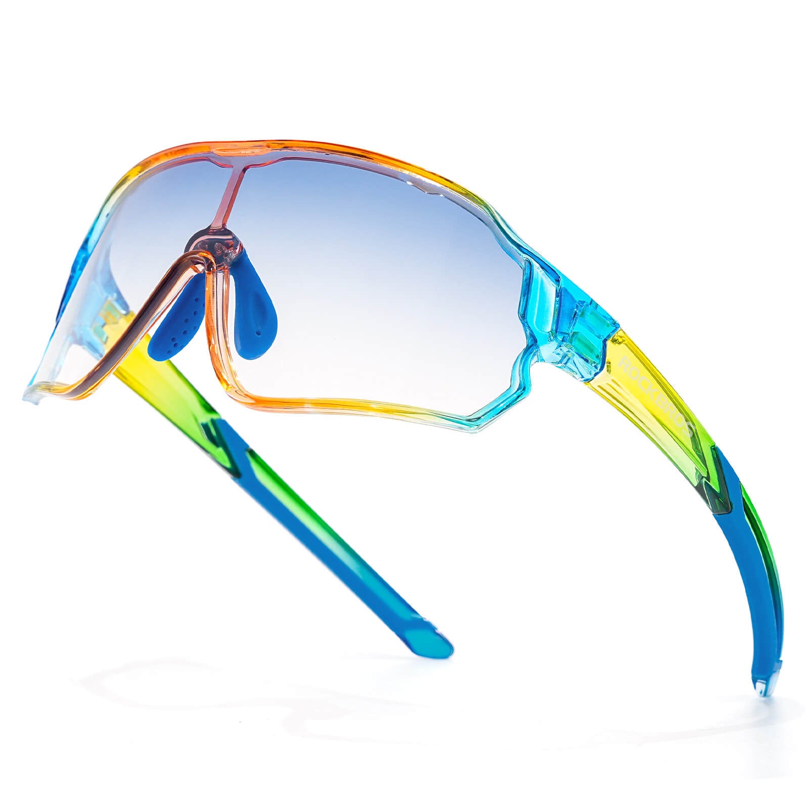 ROCKBROS SP314 Kids Cycling Sunglasses, UV400 Photochromic Sports Glasses for Boys Girls, Lightweight TR90 Frame Auto Tint Changing Eyewear for Biking Fishing Running Outdoor