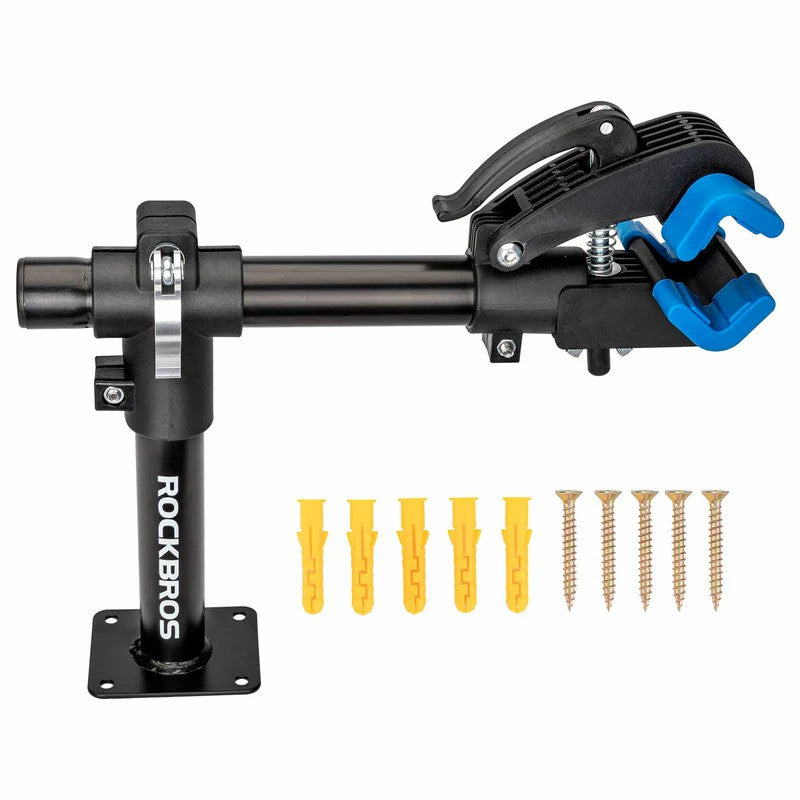 ROCKBROS Bike Repair Stand, Adjustable Wall Mounted Bike Holder, Heavy Duty Maintenance Rack for Garage Home detail image 2