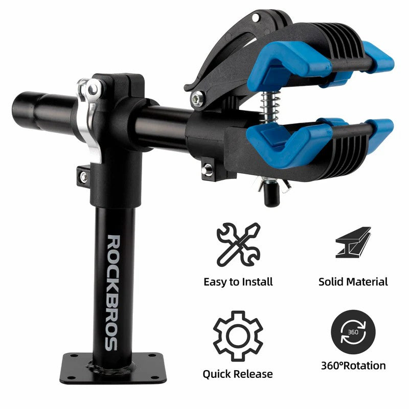 ROCKBROS Bike Repair Stand, Adjustable Wall Mounted Bike Holder, Heavy Duty Maintenance Rack for Garage Home detail image 4