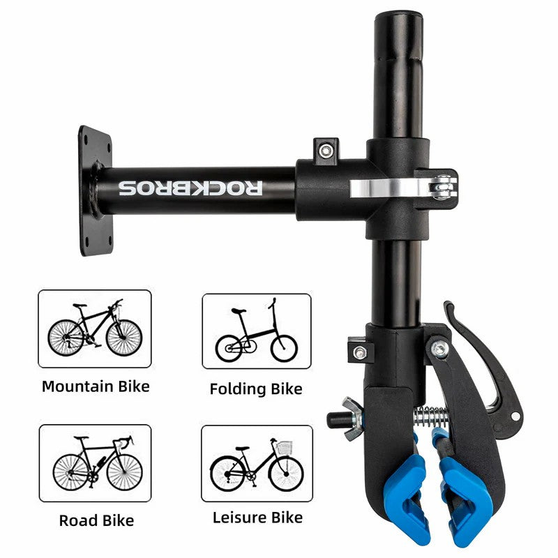 ROCKBROS Bike Repair Stand, Adjustable Wall Mounted Bike Holder, Heavy Duty Maintenance Rack for Garage Home detail image 5