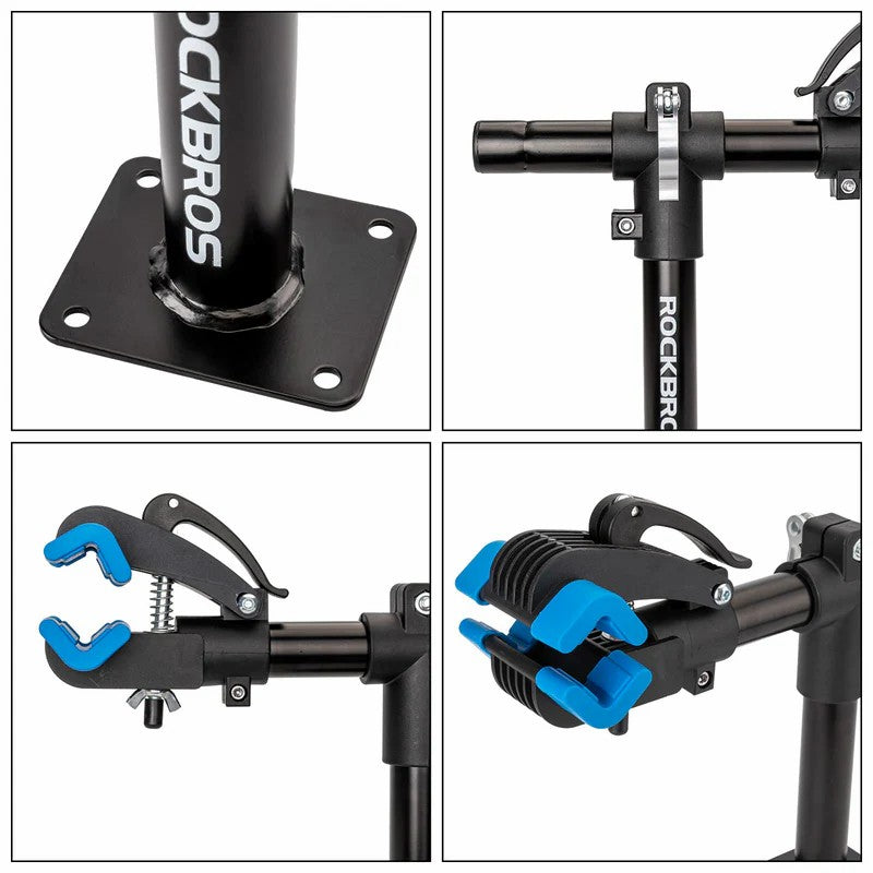 ROCKBROS Bike Repair Stand, Adjustable Wall Mounted Bike Holder, Heavy Duty Maintenance Rack for Garage Home detail image 6