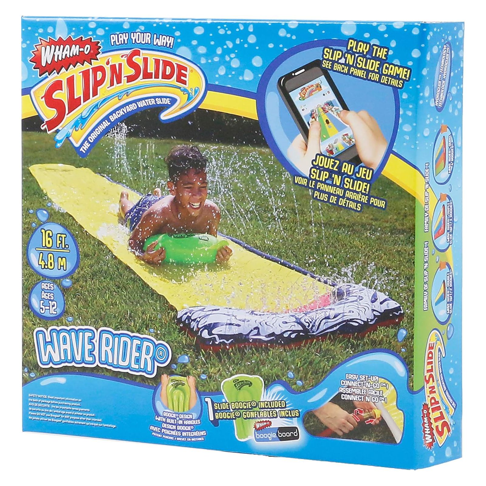 Wham-O Slip N Slide 16ft Water Slide with Inflatable Boogie Board for Kids, Ages 5–12 — Outdoor Backyard Waterslide detail image 2